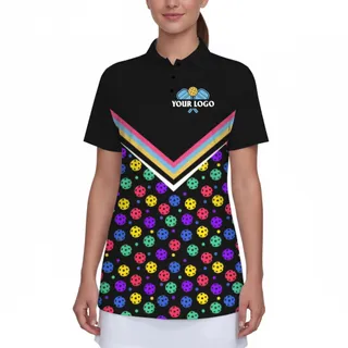 Picklewin Custom Women's UV Protection Polo Shirt With Logo And Pickleball Team