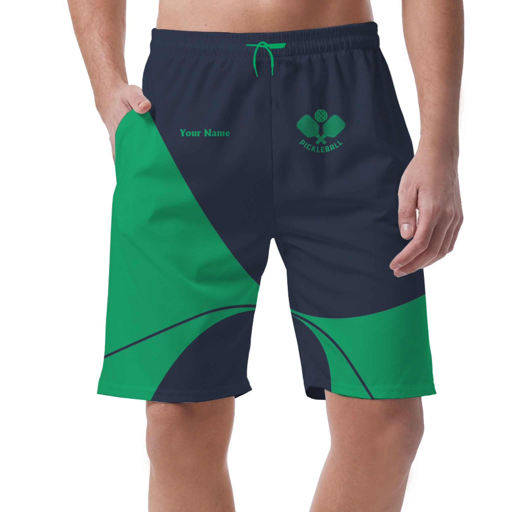 Picklewin Custom Your Name Sporty Men's Short Pants 