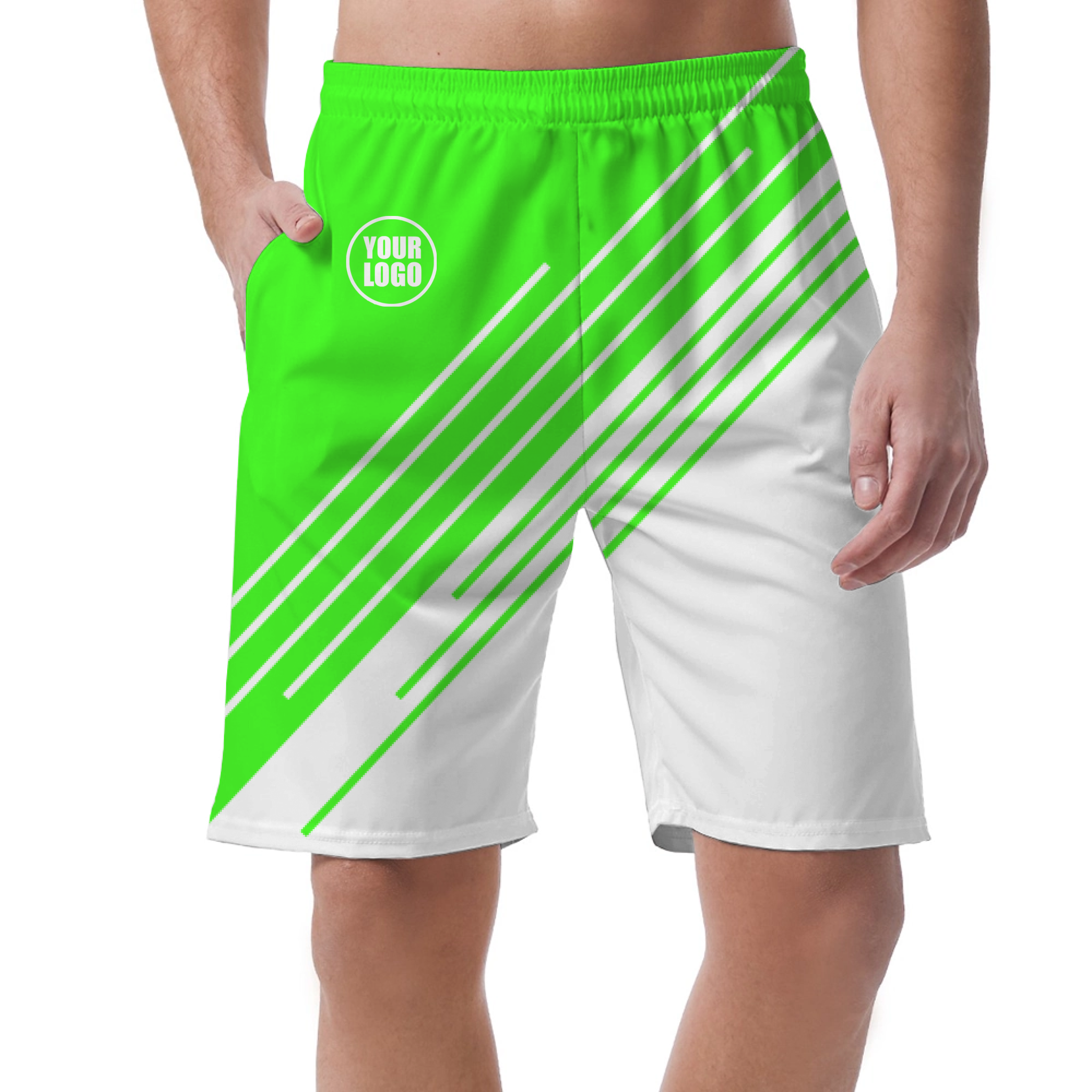 Picklewin Customized Short Pants For Men With Stripe Design