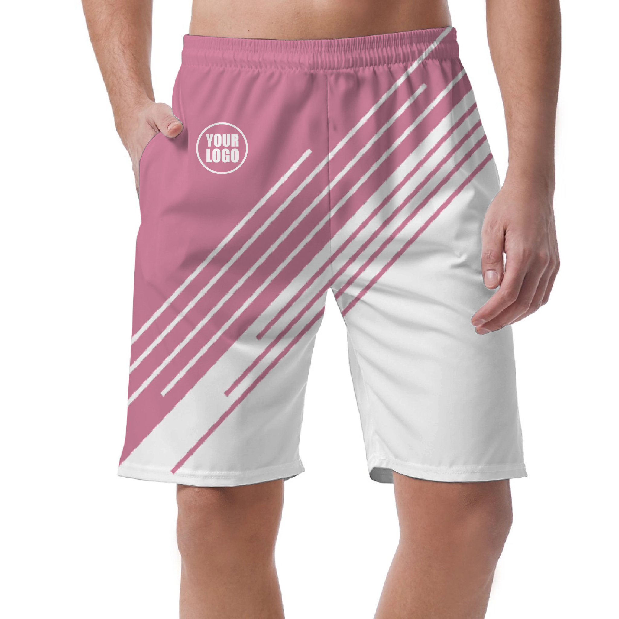 Picklewin Customized Short Pants For Men With Stripe Design