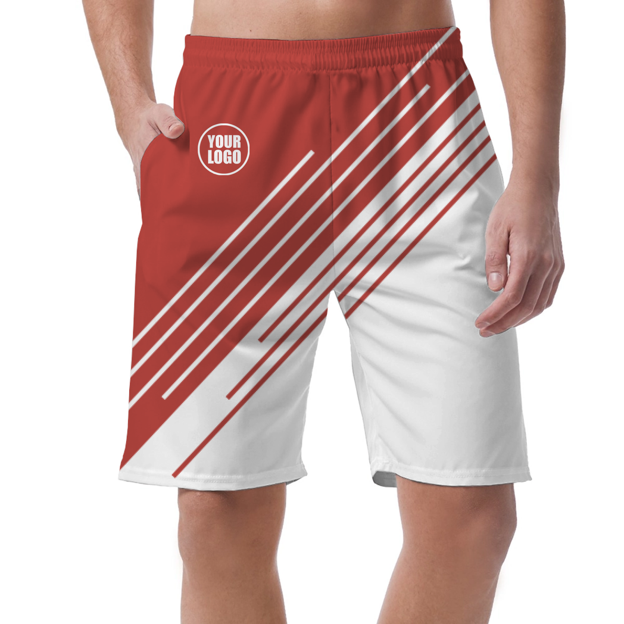 Picklewin Customized Short Pants For Men With Stripe Design