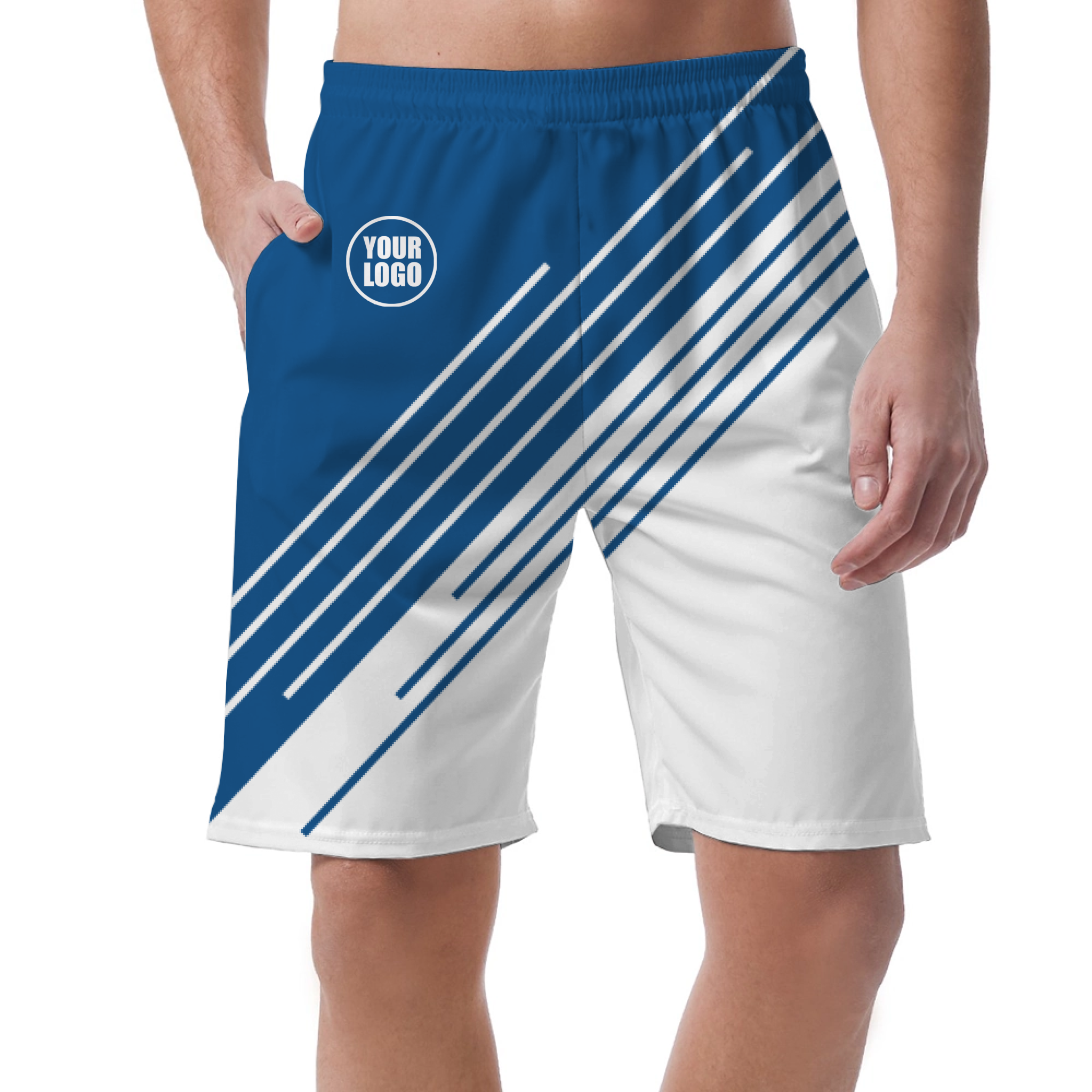 Picklewin Customized Short Pants For Men With Stripe Design