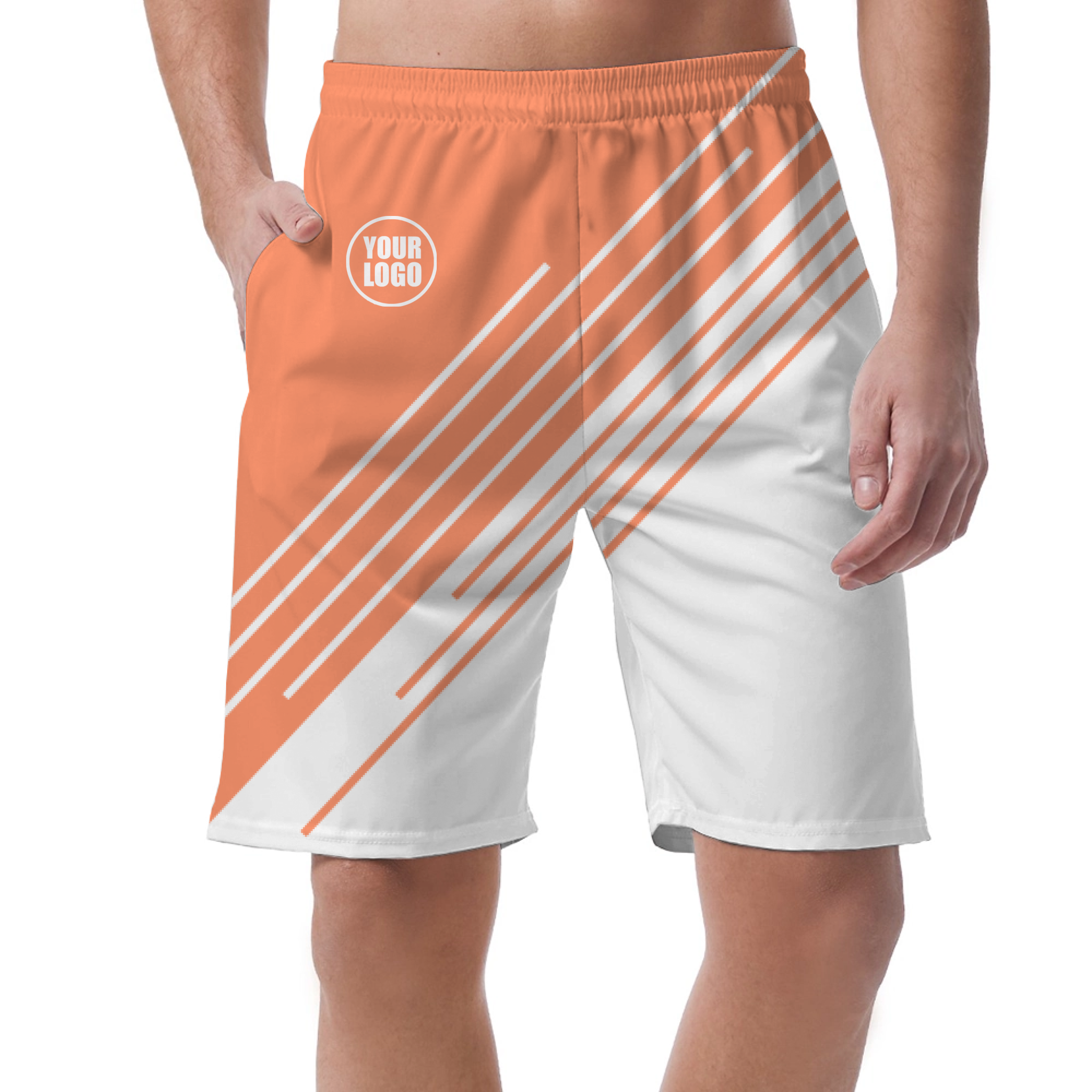 Picklewin Customized Short Pants For Men With Stripe Design