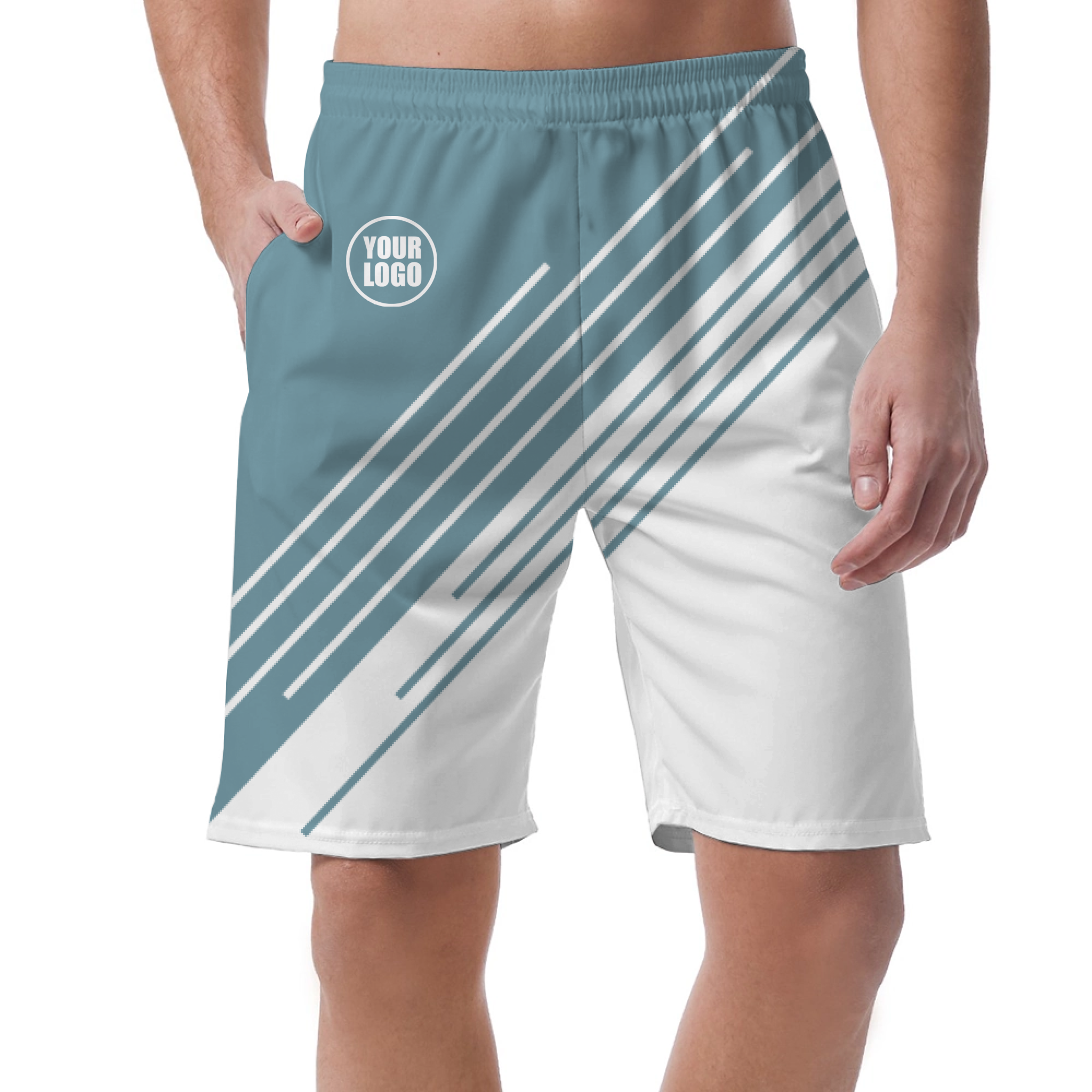 Picklewin Customized Short Pants For Men With Stripe Design