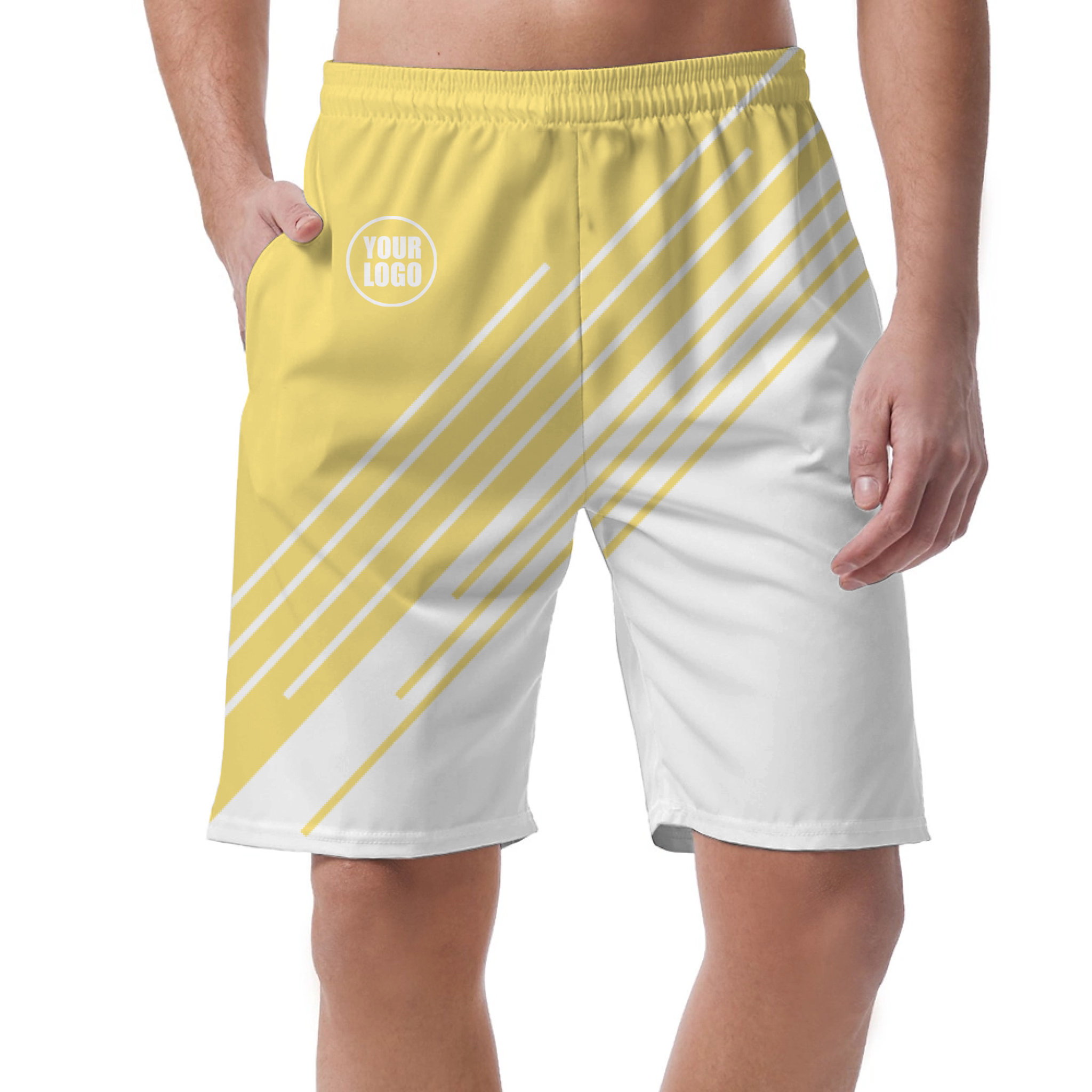 Picklewin Customized Short Pants For Men With Stripe Design