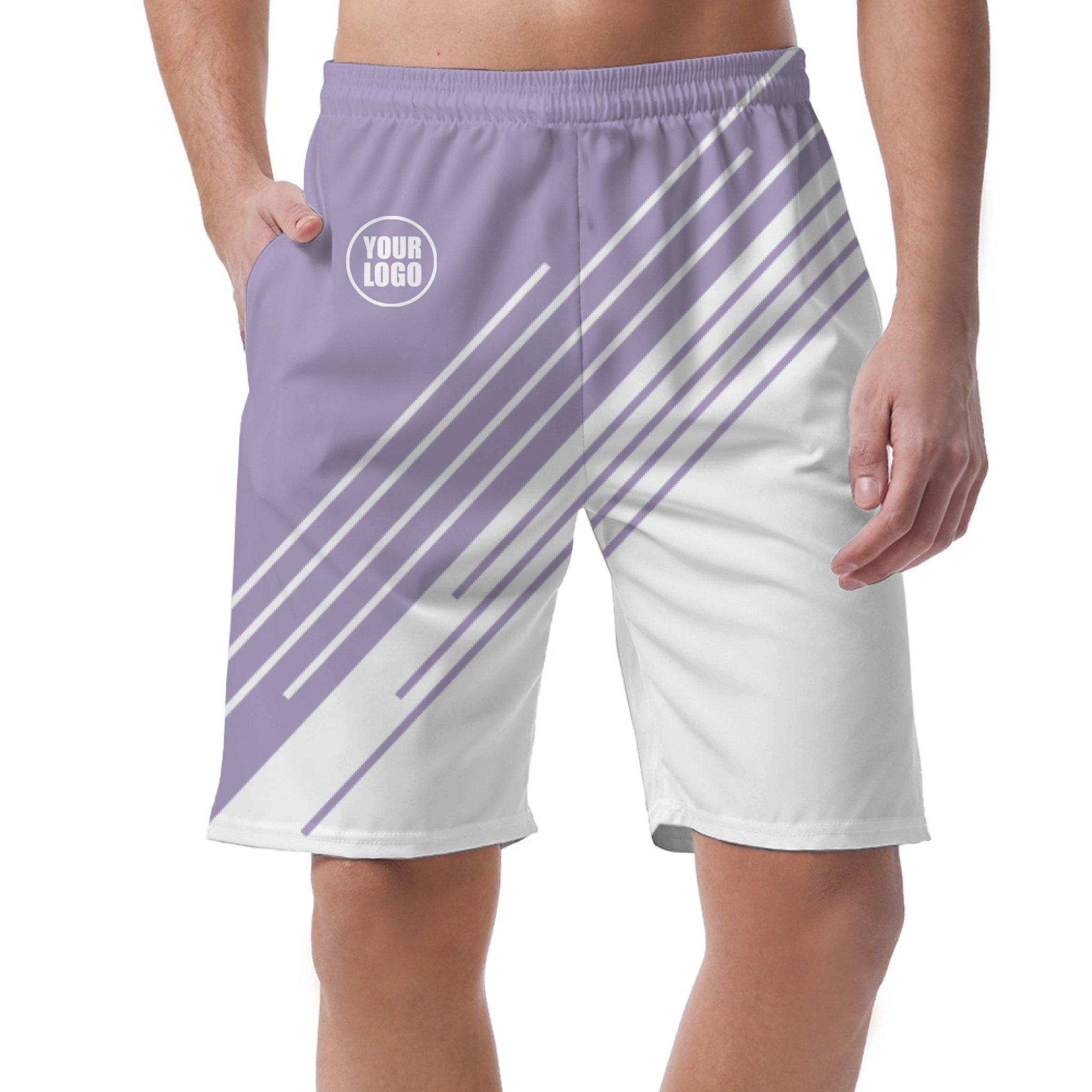 Picklewin Customized Short Pants For Men With Stripe Design