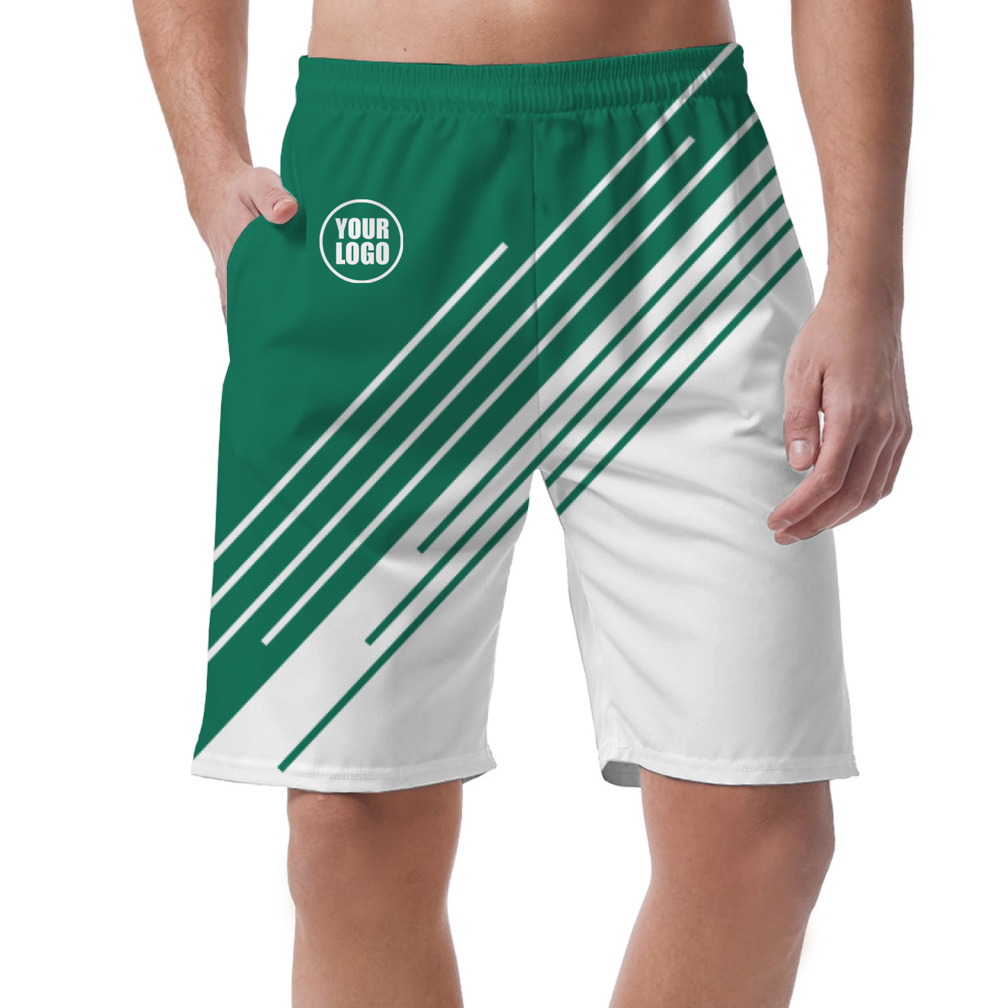 Picklewin Customized Short Pants For Men With Stripe Design