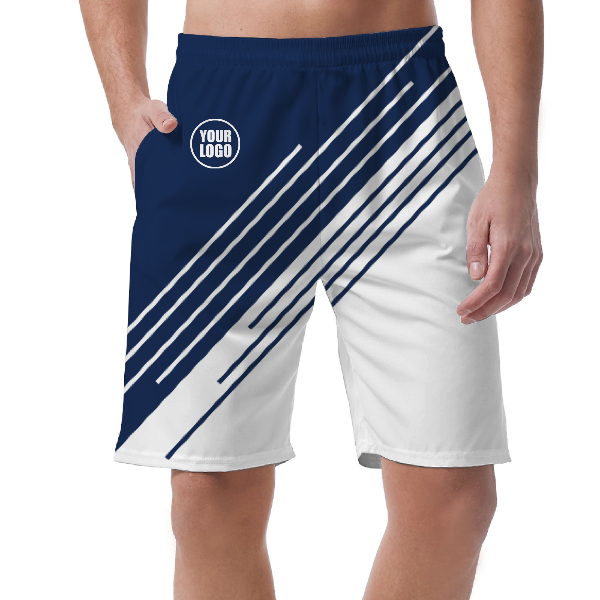 Picklewin Customized Short Pants For Men With Stripe Design