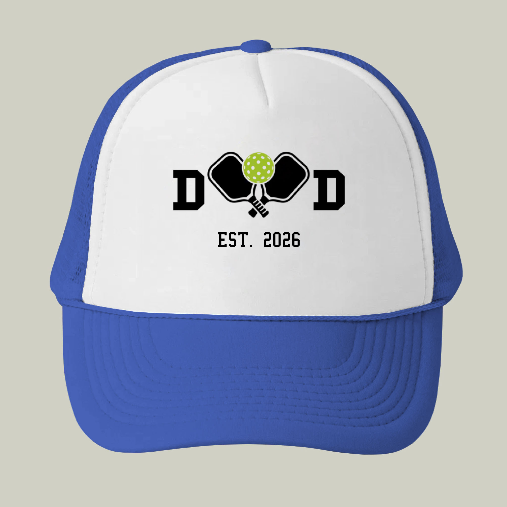 Picklewin Father Day Custom EST Year Dad Pickleball Men Trucker Cap