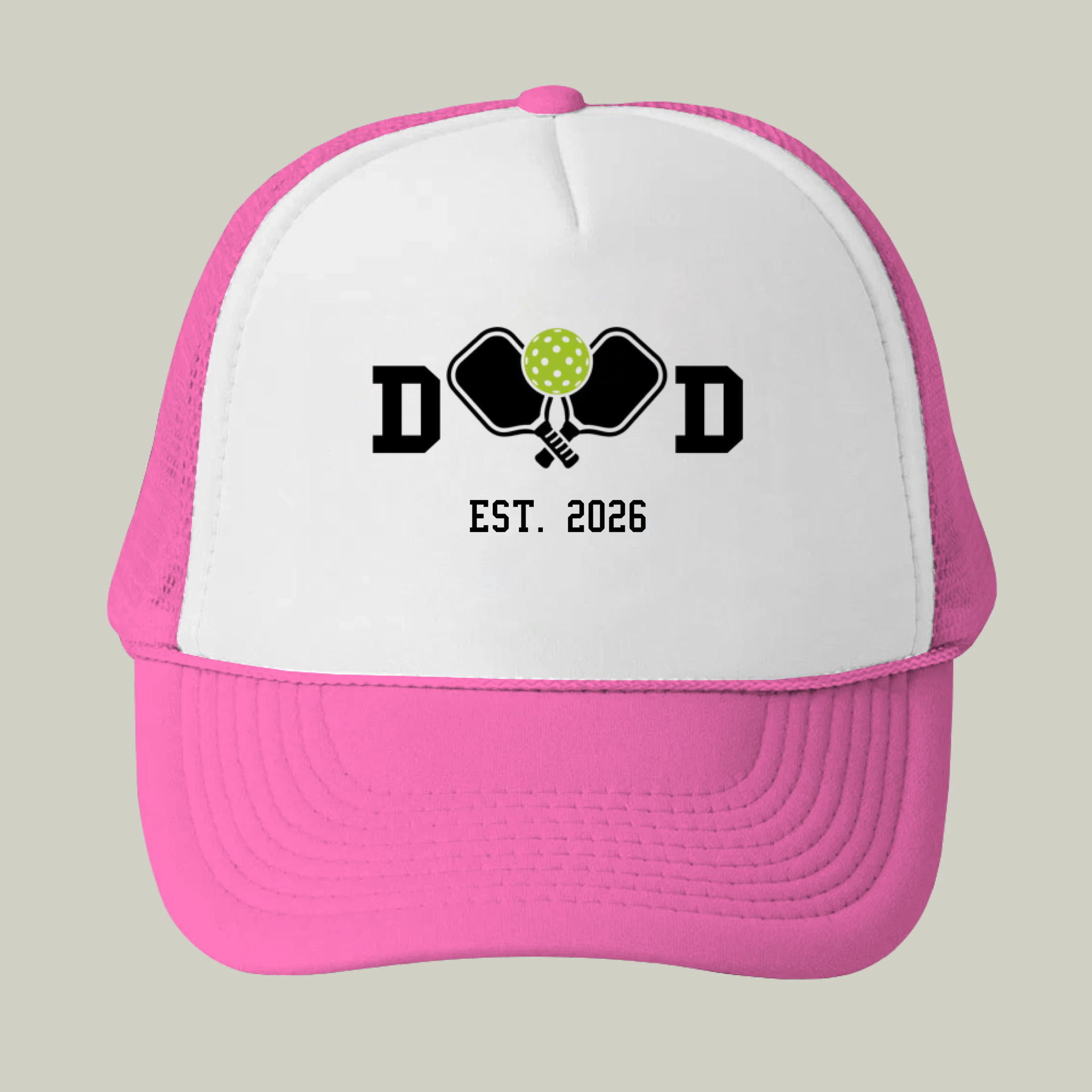Picklewin Father Day Custom EST Year Dad Pickleball Men Trucker Cap