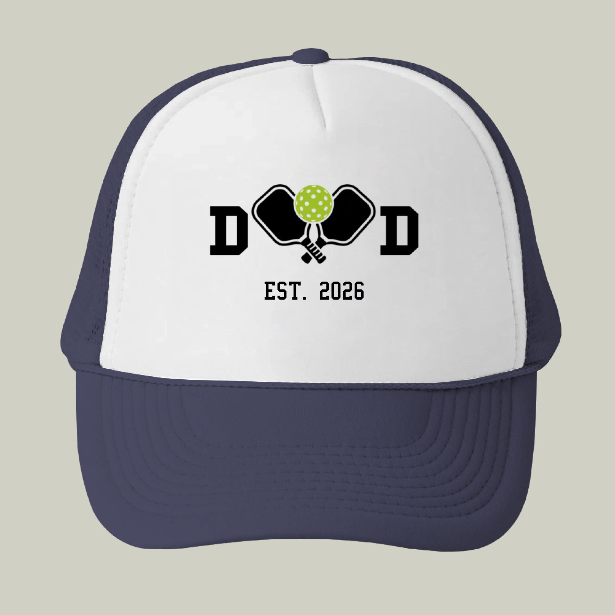 Picklewin Father Day Custom EST Year Dad Pickleball Men Trucker Cap