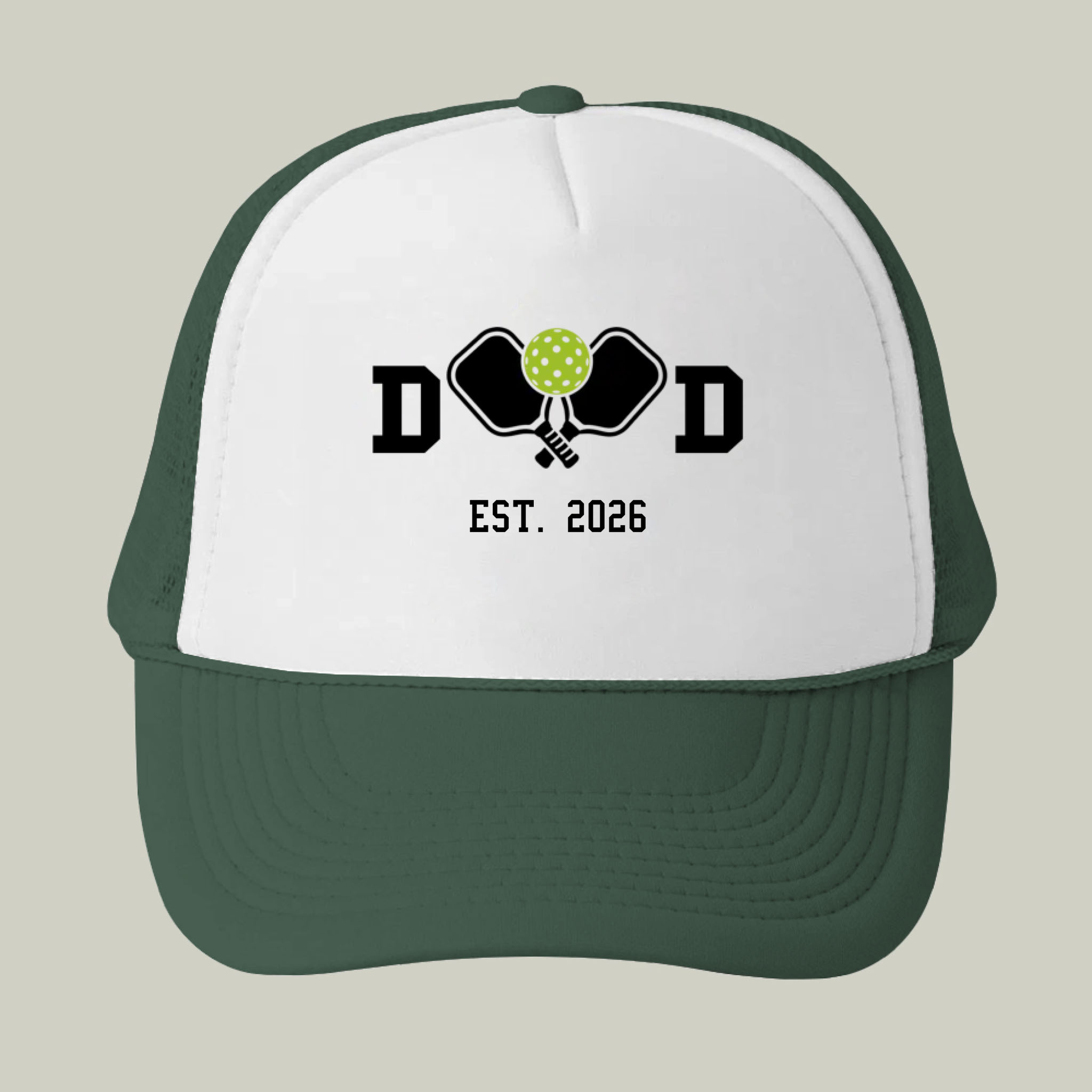 Picklewin Father Day Custom EST Year Dad Pickleball Men Trucker Cap