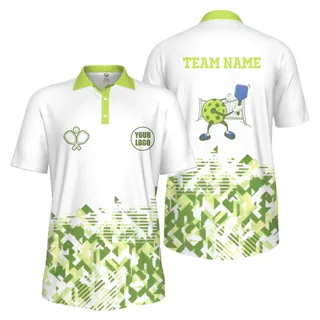Picklewin Funny Custom Pickleball Logo And Team Name Men Polo Shirt 