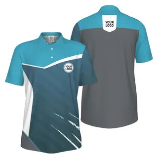 Picklewin Geometric Custom Logo UV Protection Men Polo Shirt Bulk Order 