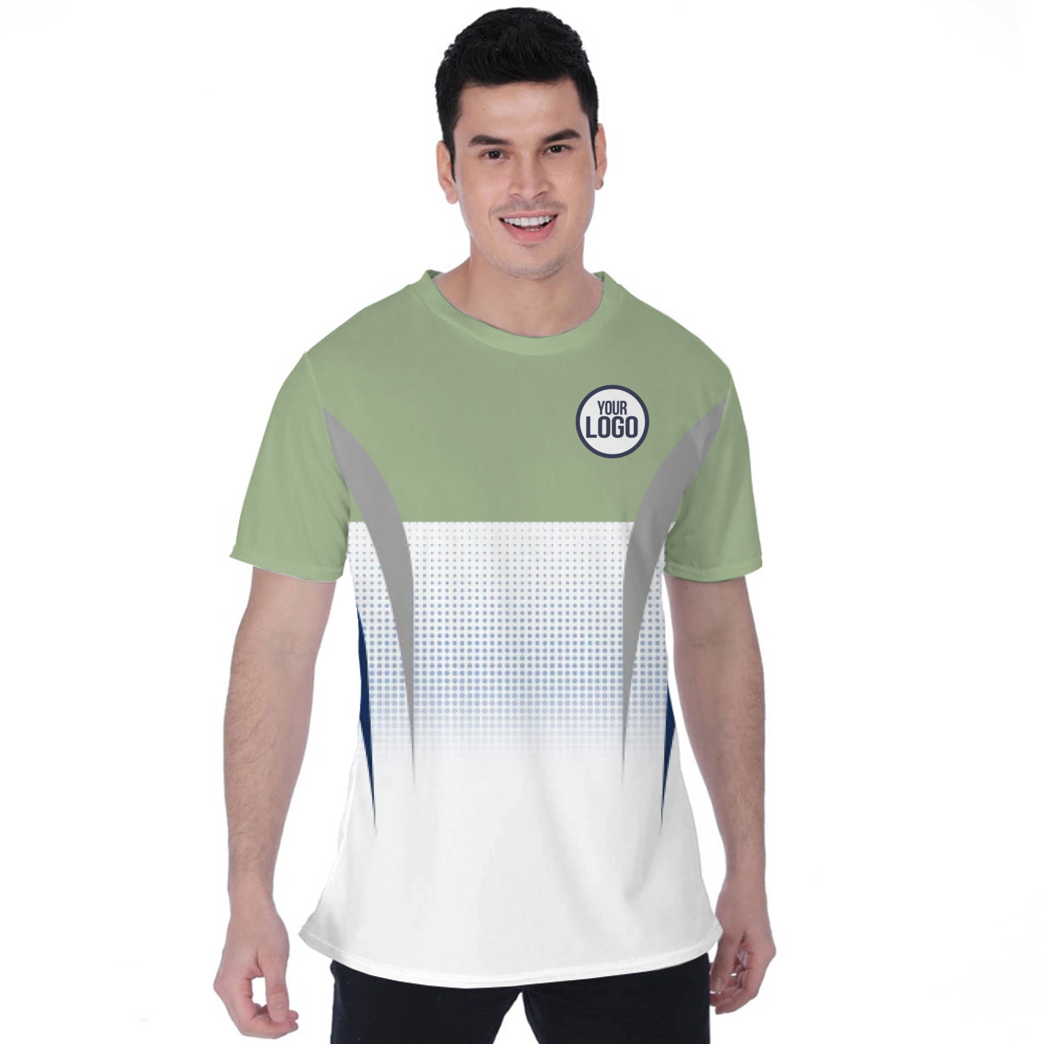Picklewin Gradient Custom Sport Logo Moisture-wicking T-shirt 