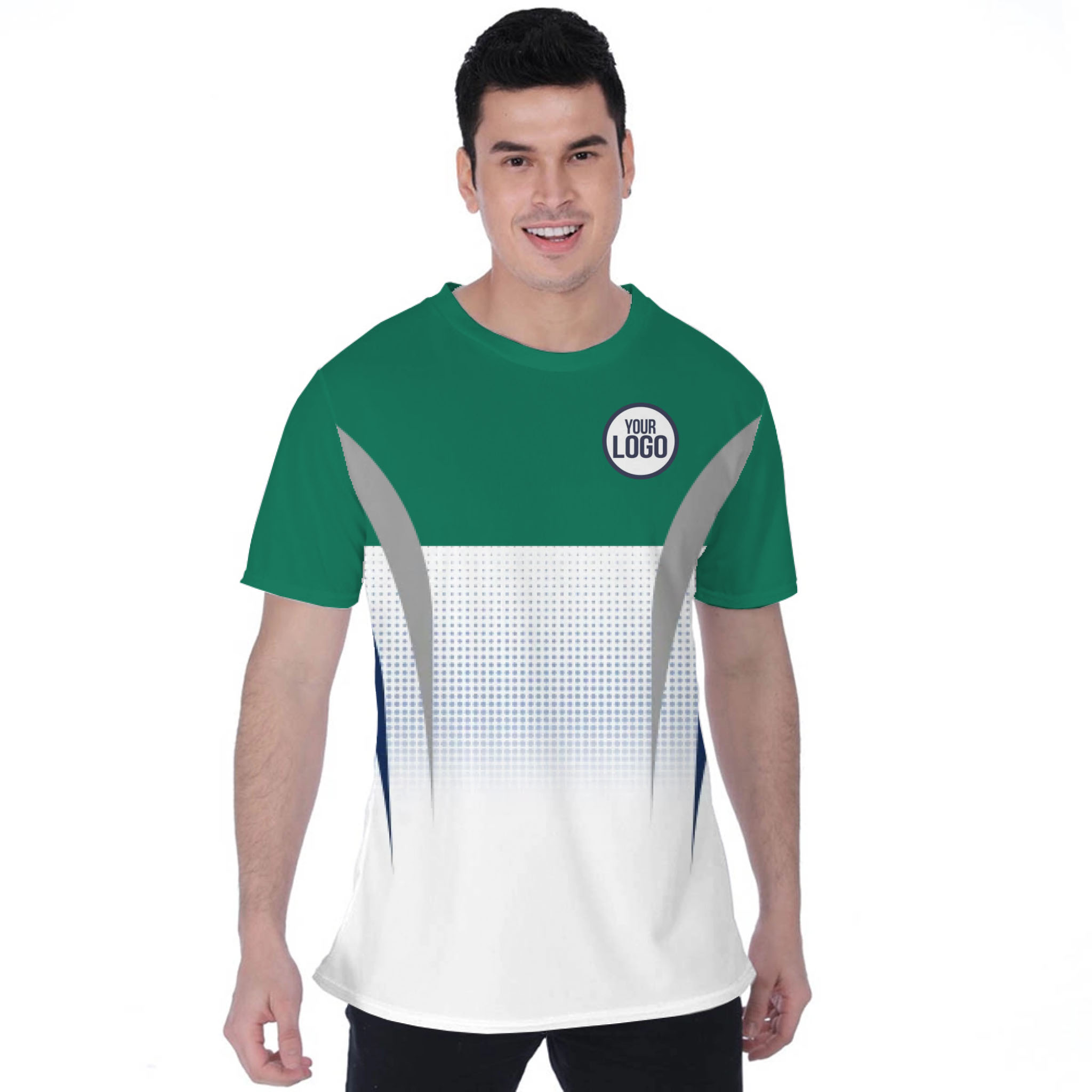 Picklewin Gradient Custom Sport Logo Moisture-wicking T-shirt 