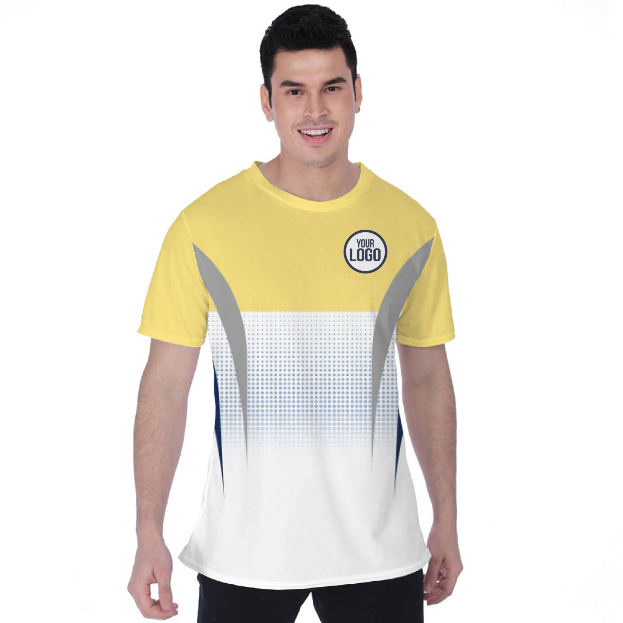 Picklewin Gradient Custom Sport Logo Moisture-wicking T-shirt 