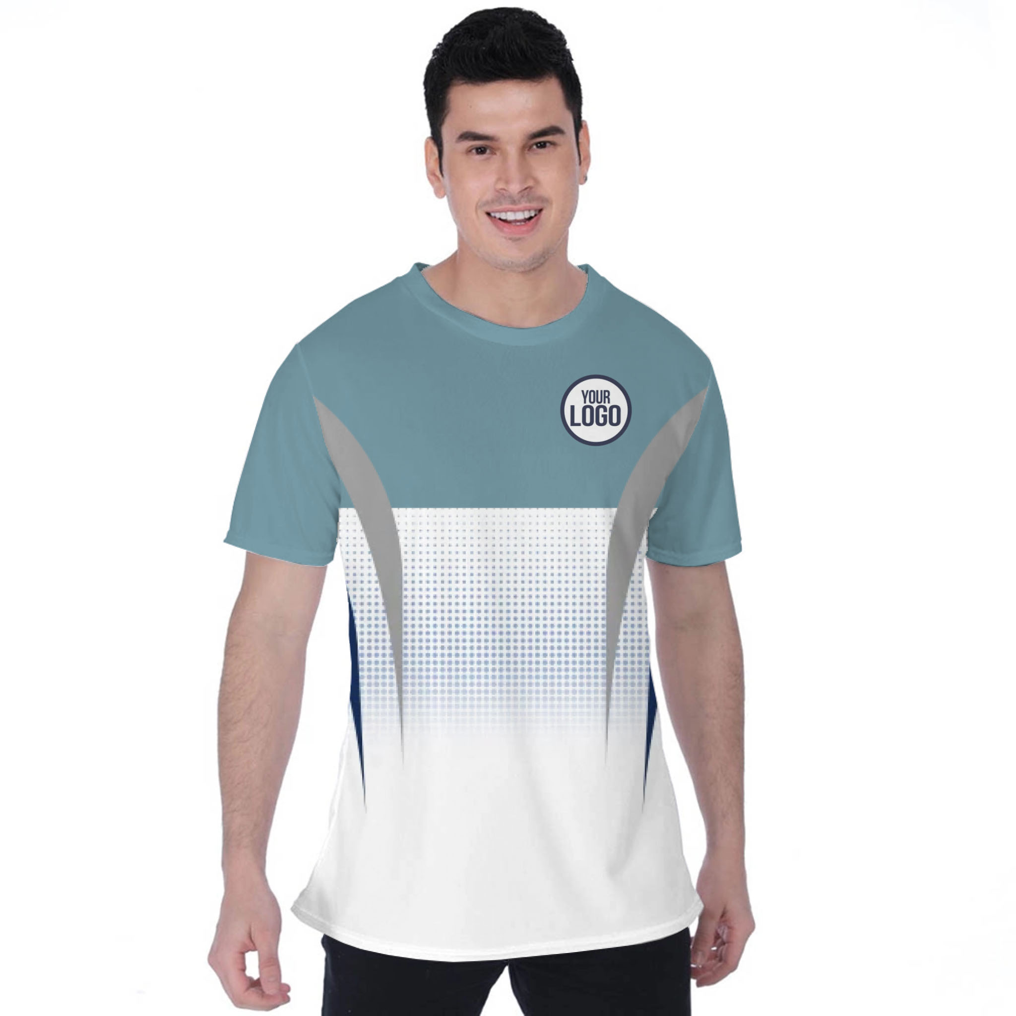 Picklewin Gradient Custom Sport Logo Moisture-wicking T-shirt 