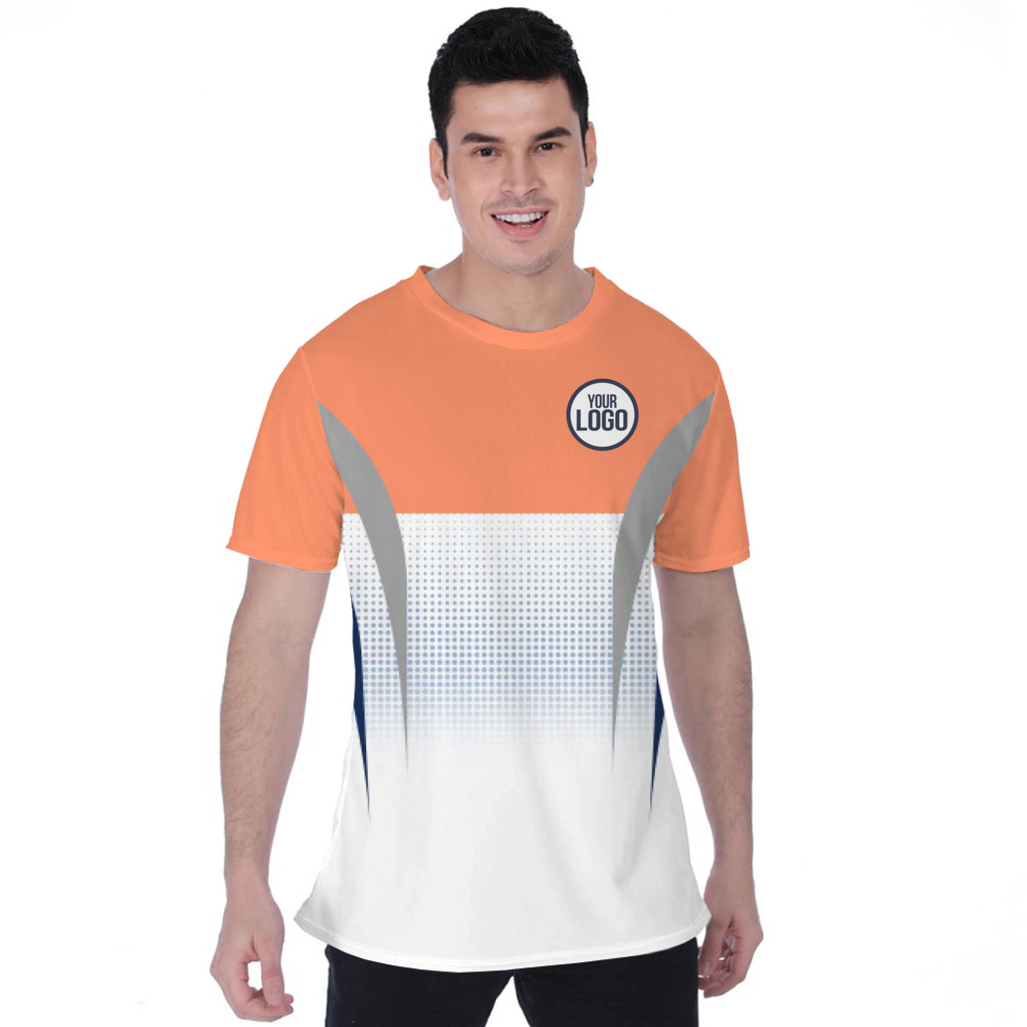 Picklewin Gradient Custom Sport Logo Moisture-wicking T-shirt 