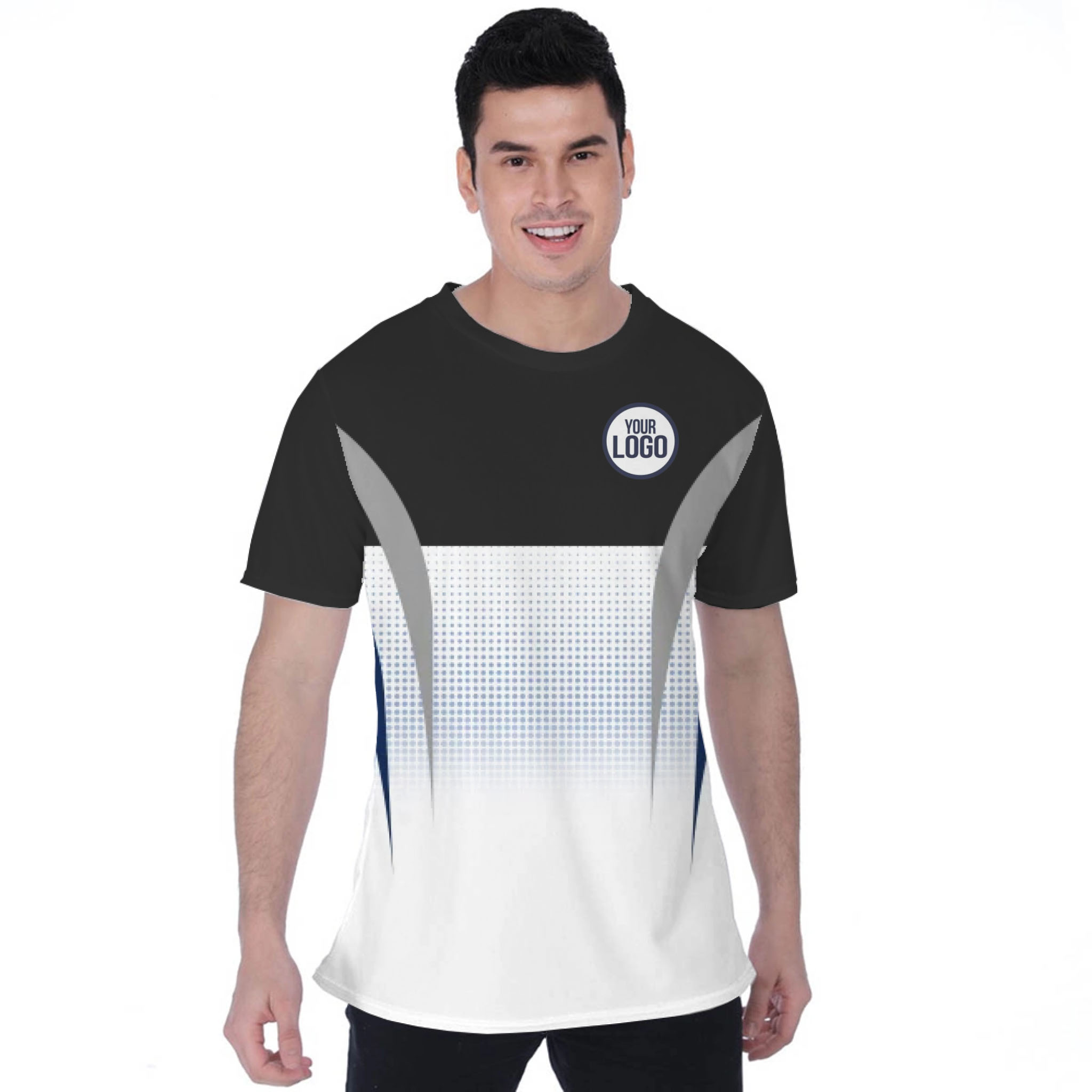 Picklewin Gradient Custom Sport Logo Moisture-wicking T-shirt 