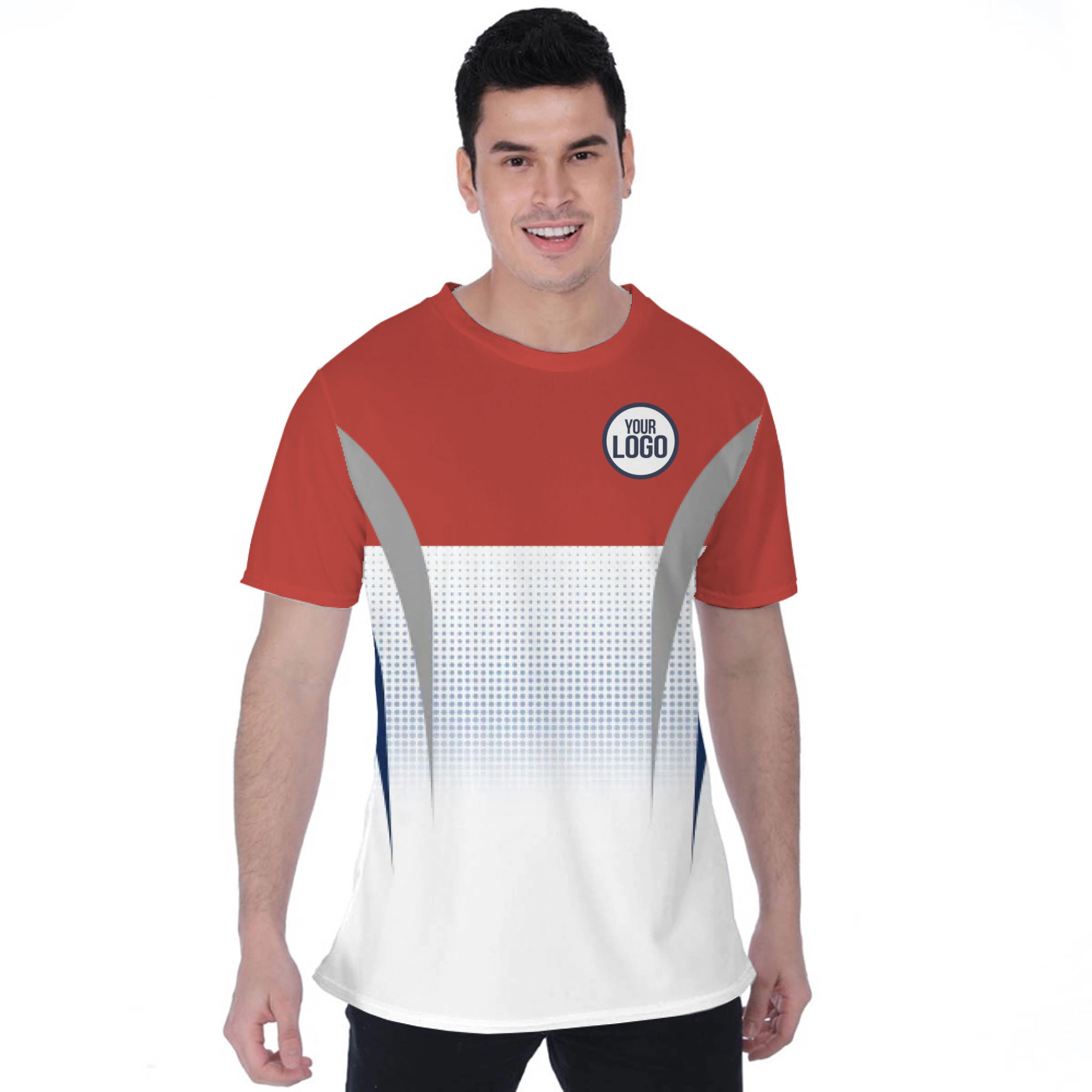 Picklewin Gradient Custom Sport Logo Moisture-wicking T-shirt 
