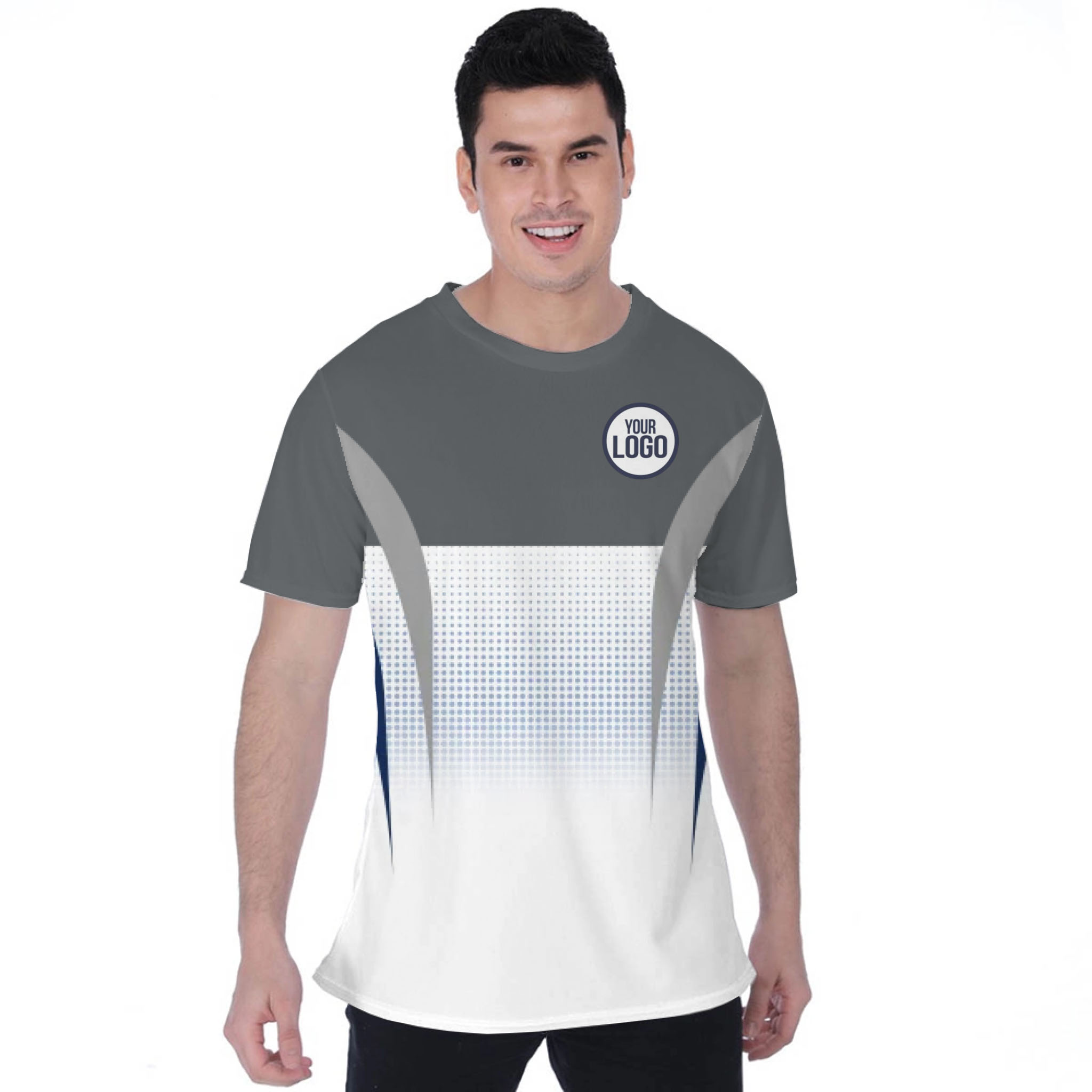 Picklewin Gradient Custom Sport Logo Moisture-wicking T-shirt 