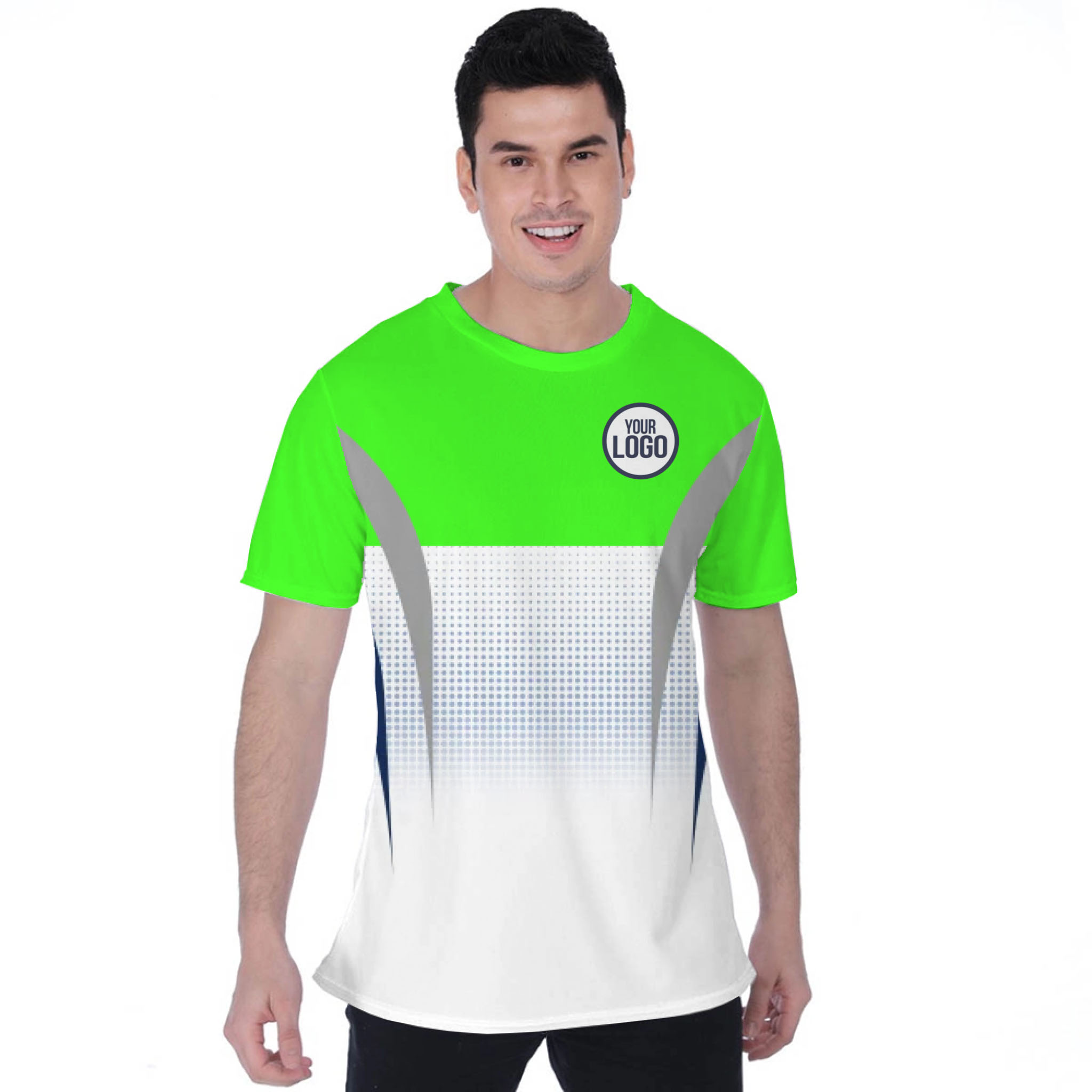 Picklewin Gradient Custom Sport Logo Moisture-wicking T-shirt 