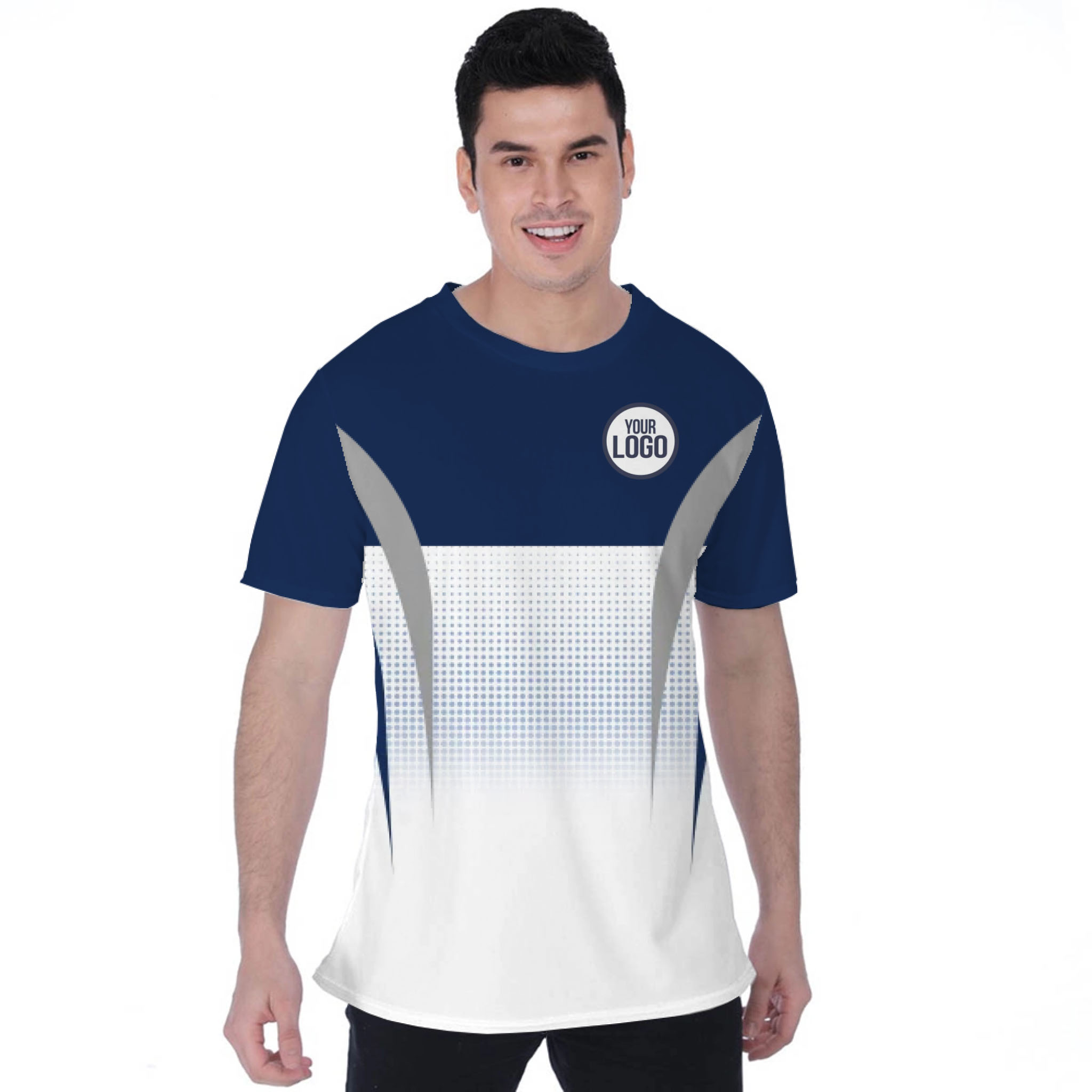 Picklewin Gradient Custom Sport Logo Moisture-wicking T-shirt 