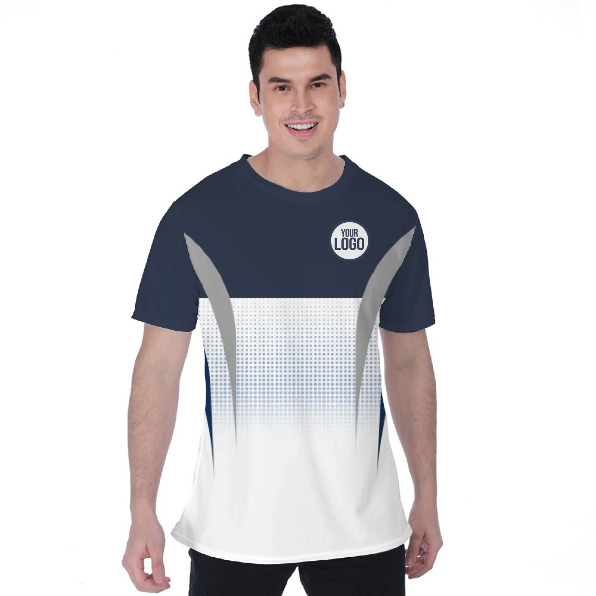 Picklewin Gradient Custom Sport Logo Moisture-wicking T-shirt 