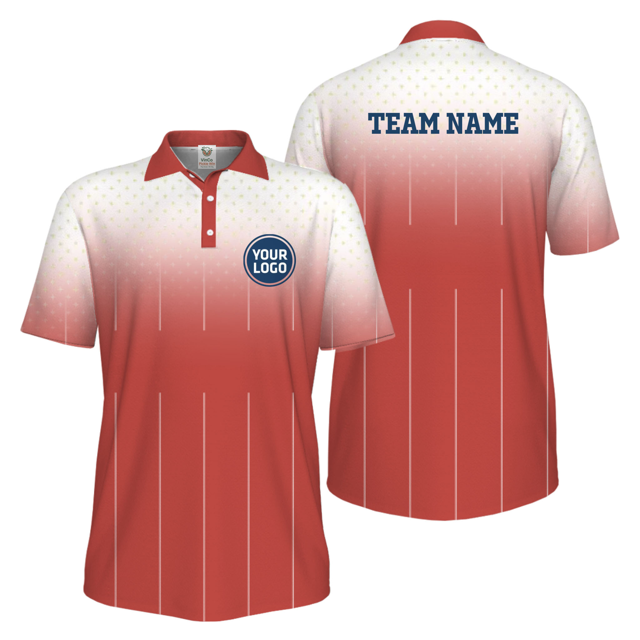 Picklewin Gradient Custom Team Identity Performance UV Protection Men Polo Shirt 