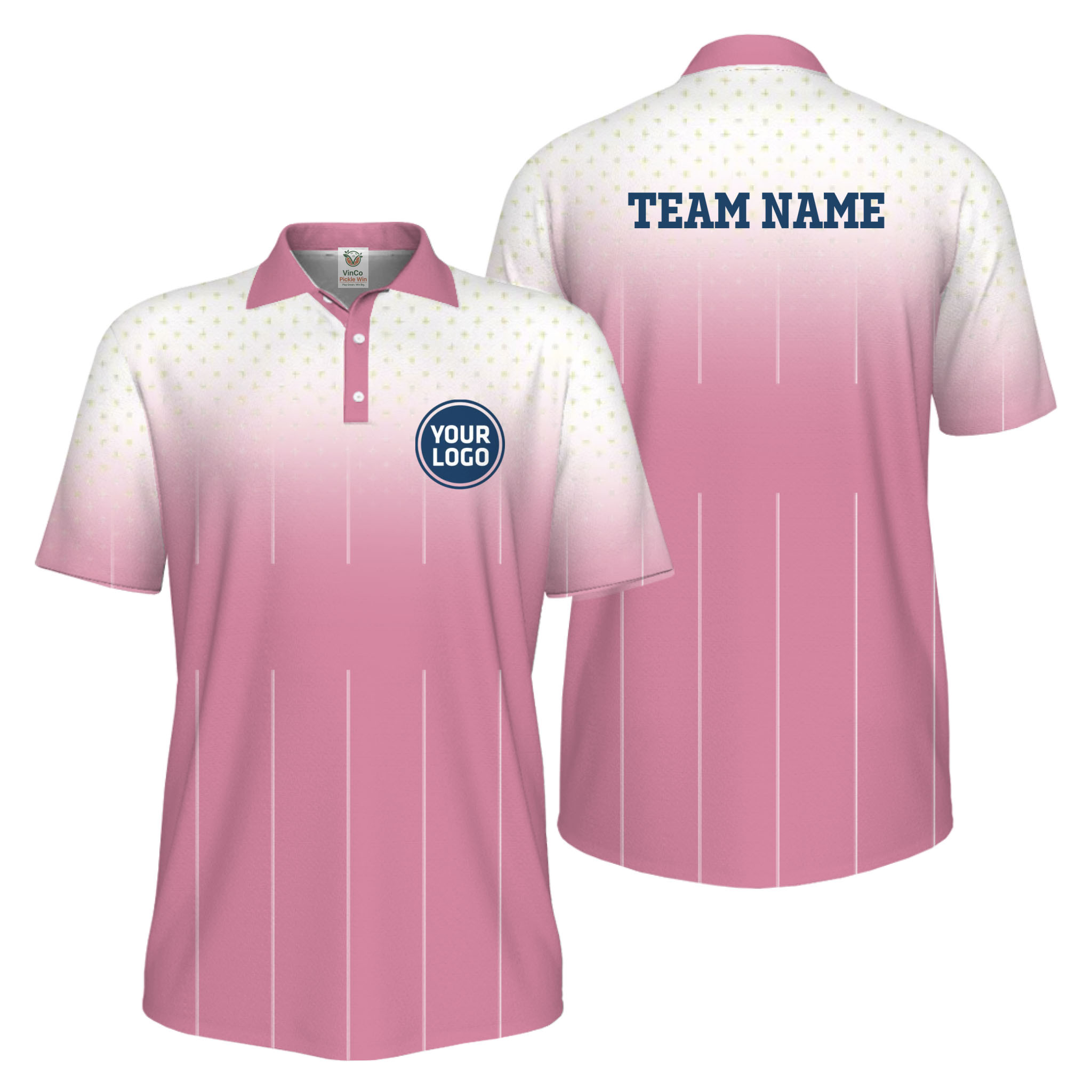 Picklewin Gradient Custom Team Identity Performance UV Protection Men Polo Shirt 