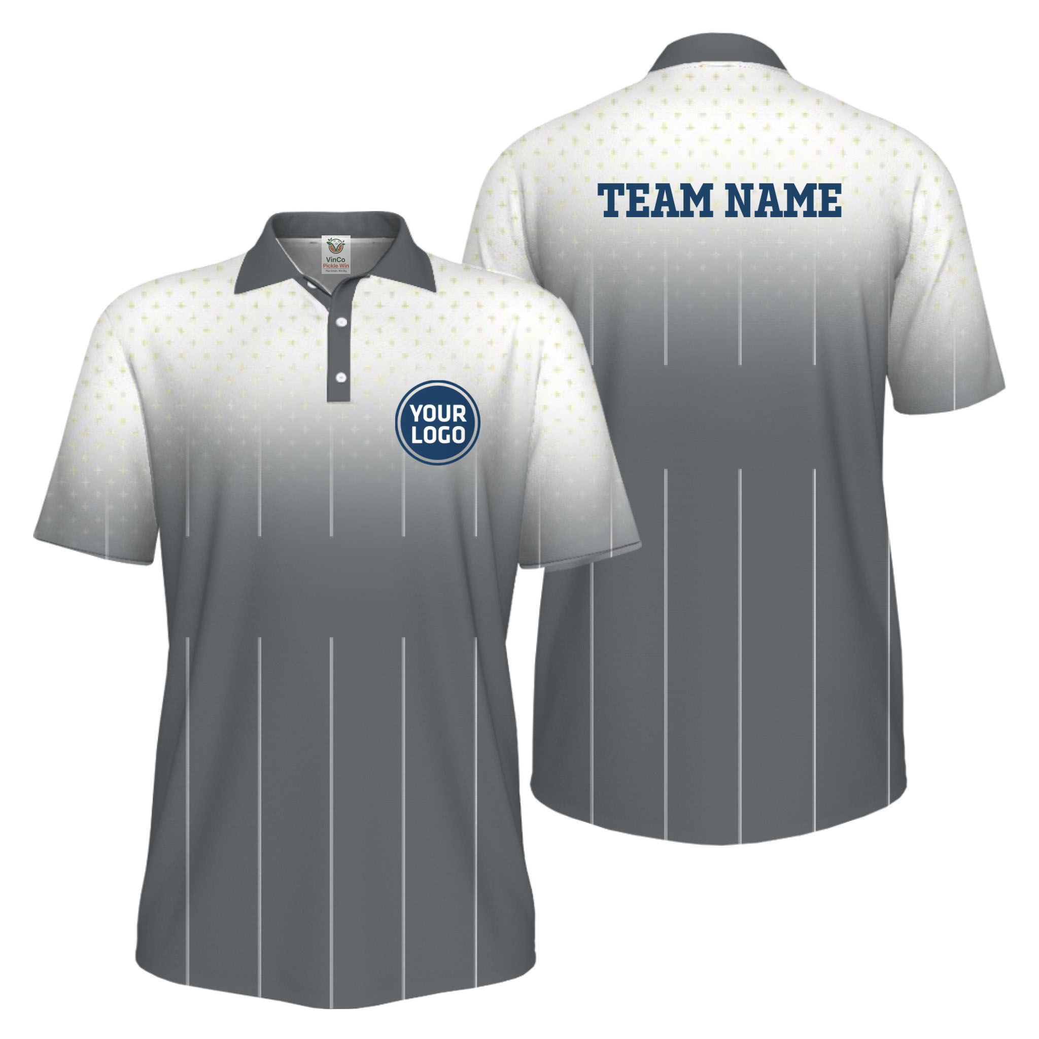 Picklewin Gradient Custom Team Identity Performance UV Protection Men Polo Shirt 