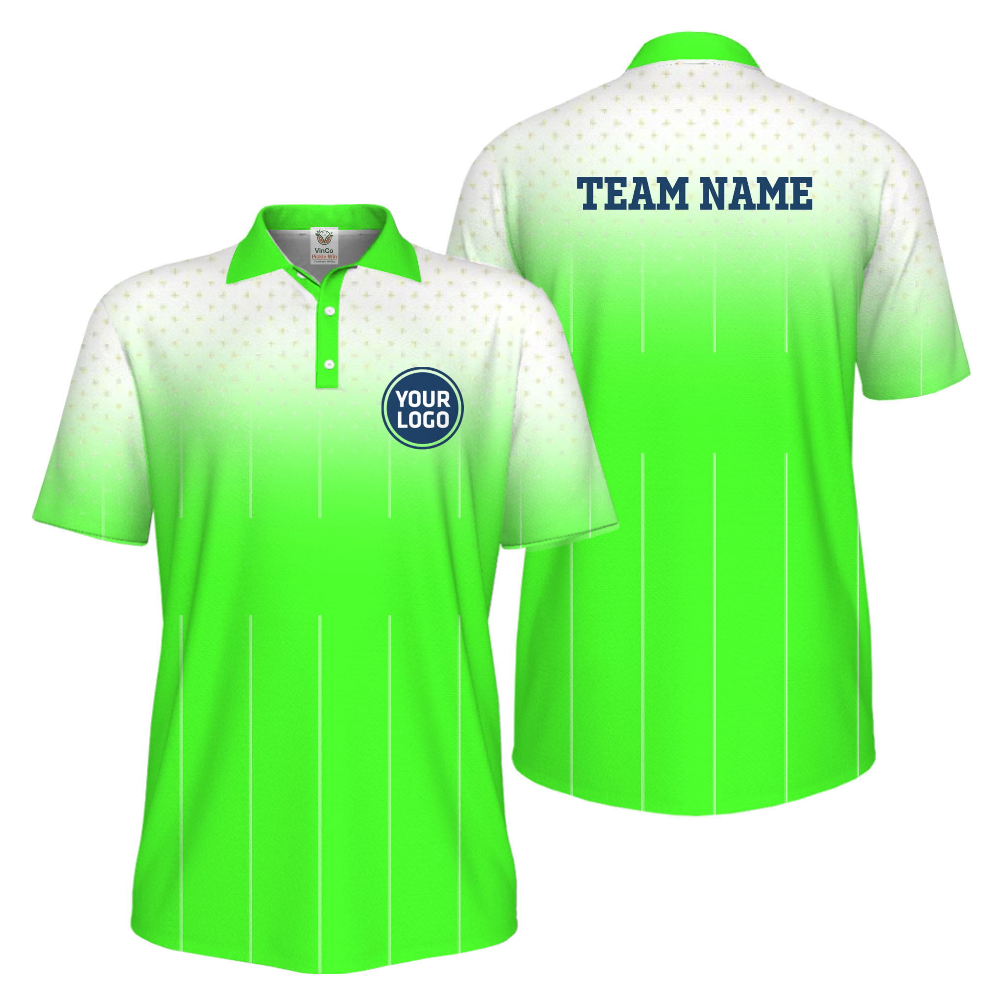 Picklewin Gradient Custom Team Identity Performance UV Protection Men Polo Shirt 