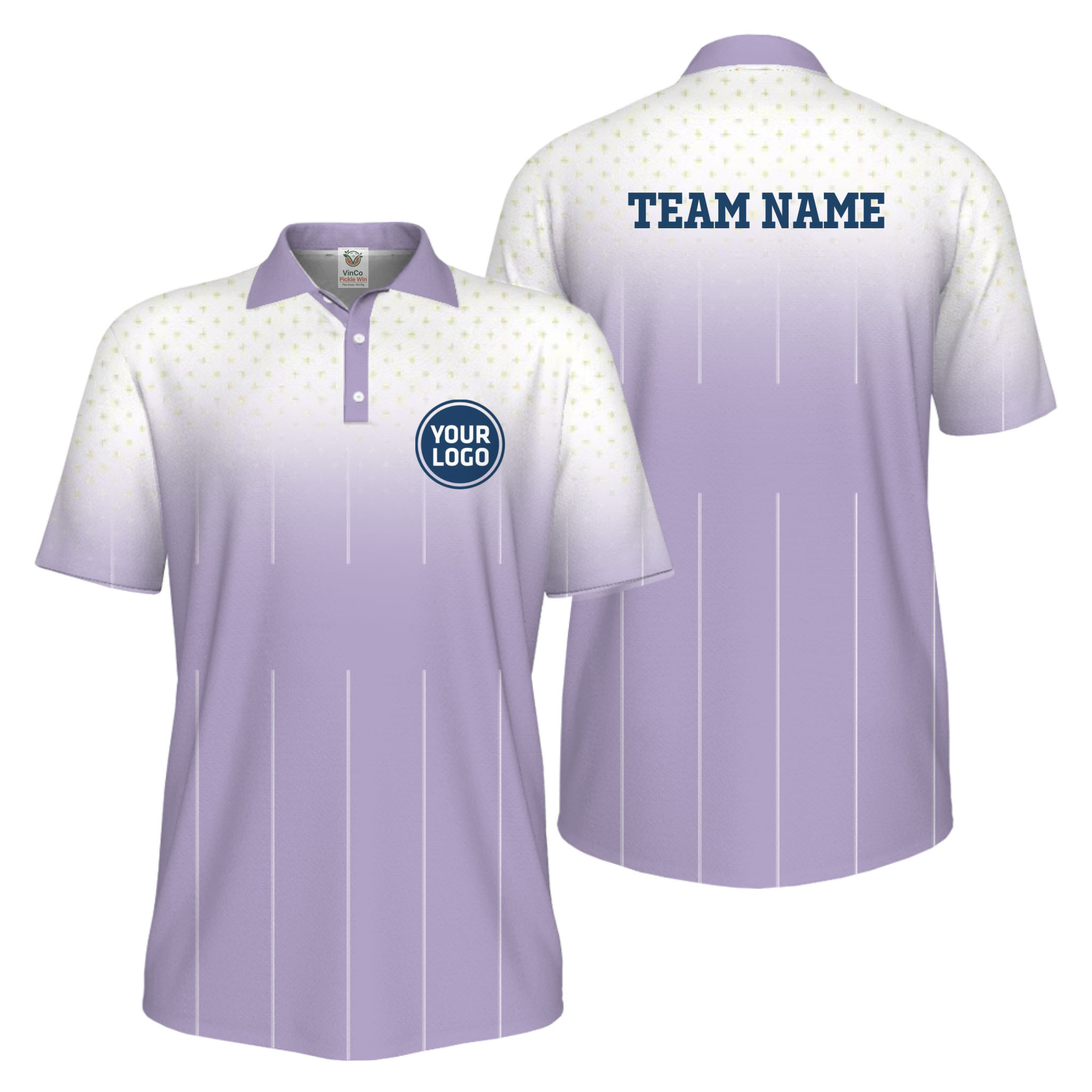 Picklewin Gradient Custom Team Identity Performance UV Protection Men Polo Shirt 
