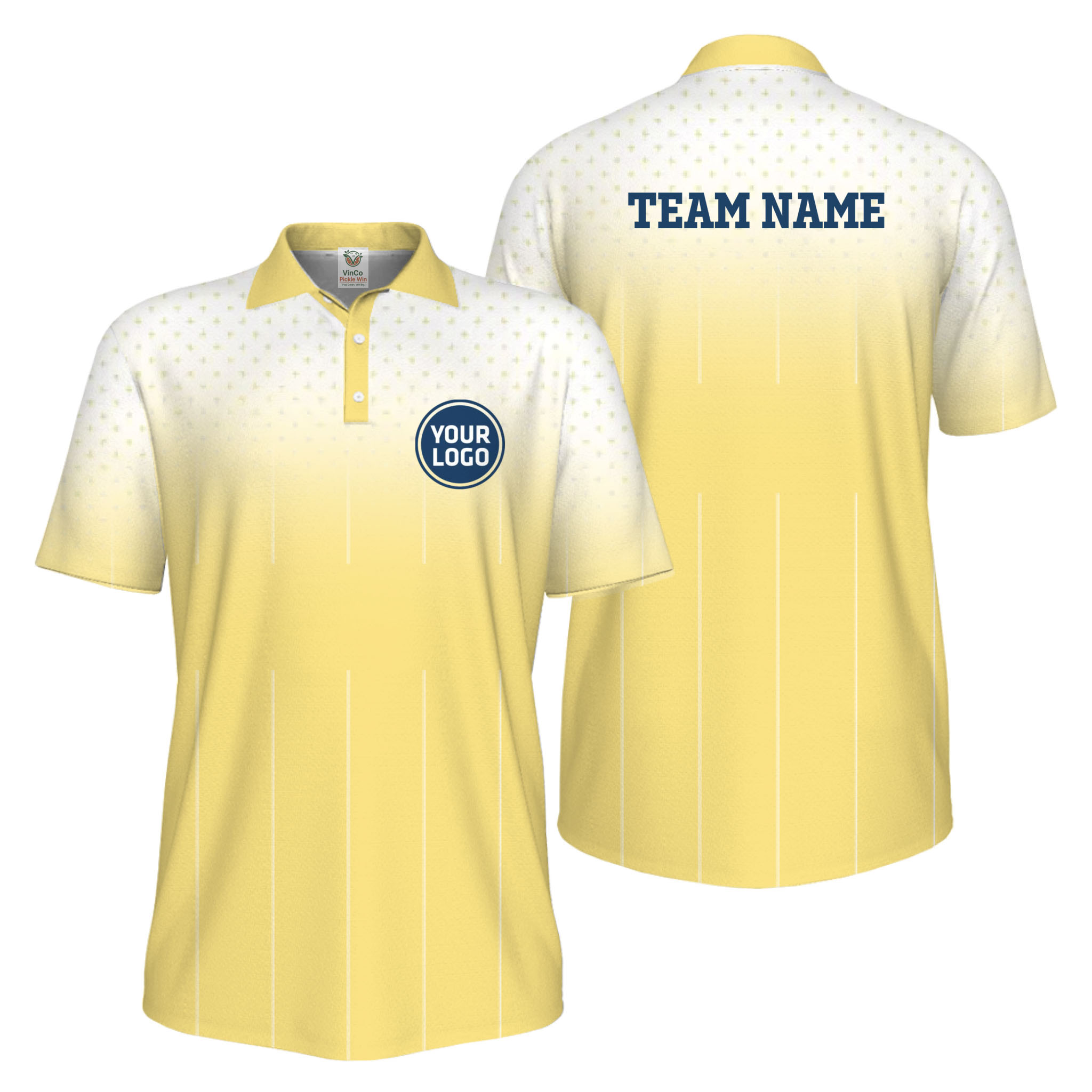 Picklewin Gradient Custom Team Identity Performance UV Protection Men Polo Shirt 