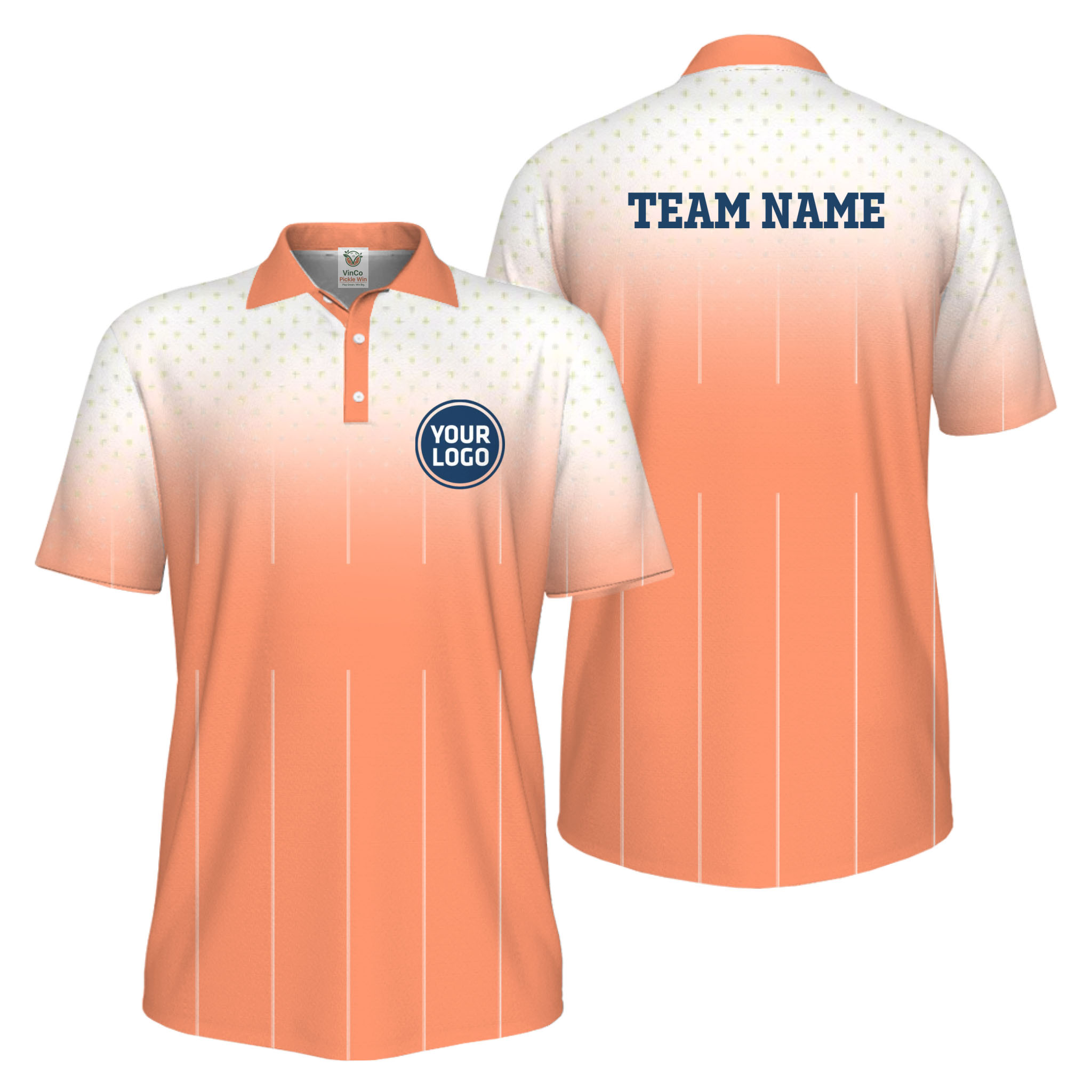 Picklewin Gradient Custom Team Identity Performance UV Protection Men Polo Shirt 