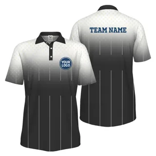 Picklewin Gradient Custom Team Identity Performance UV Protection Men Polo Shirt  – alternate