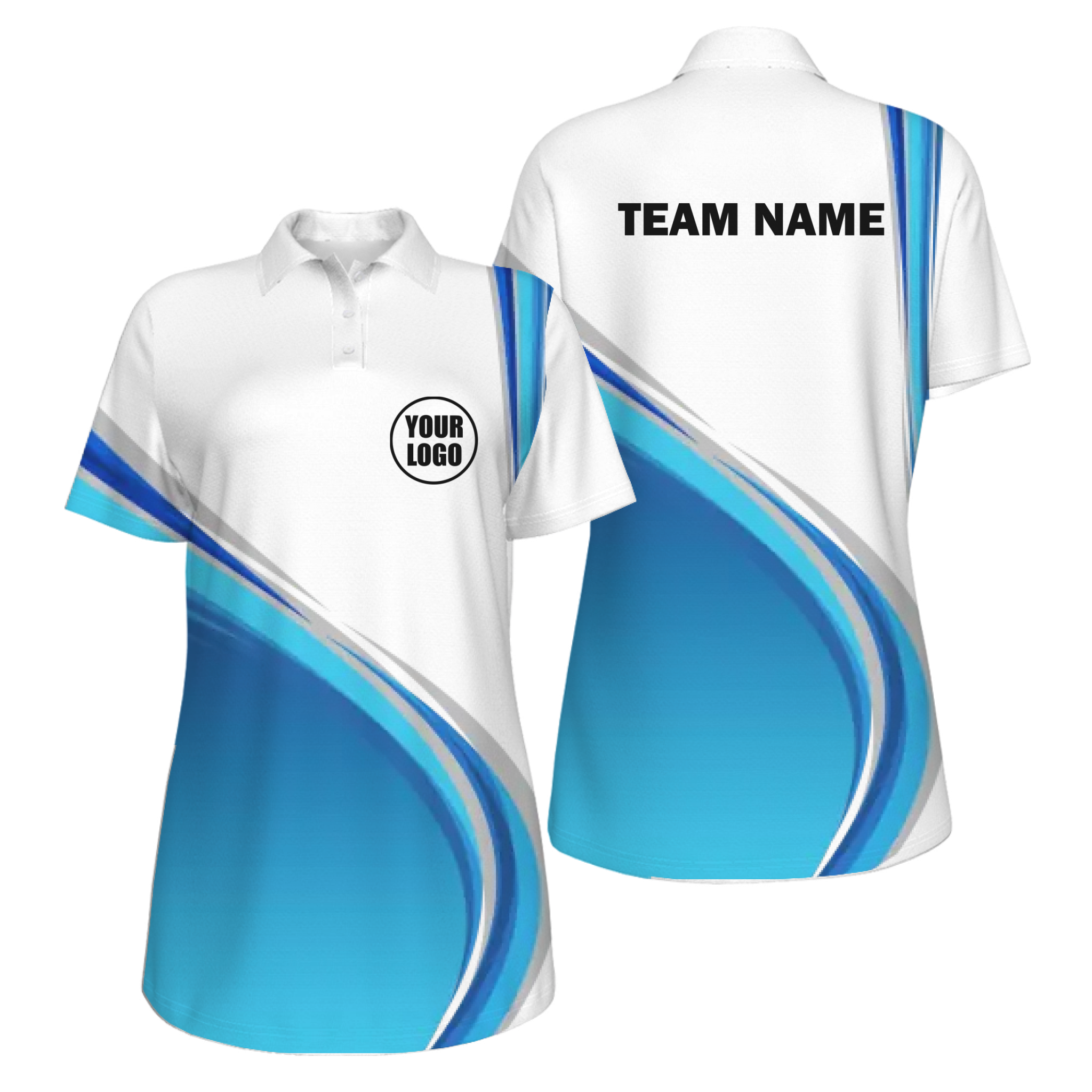 Picklewin Gradient Custom UV Protection Polo Shirt For Women Team