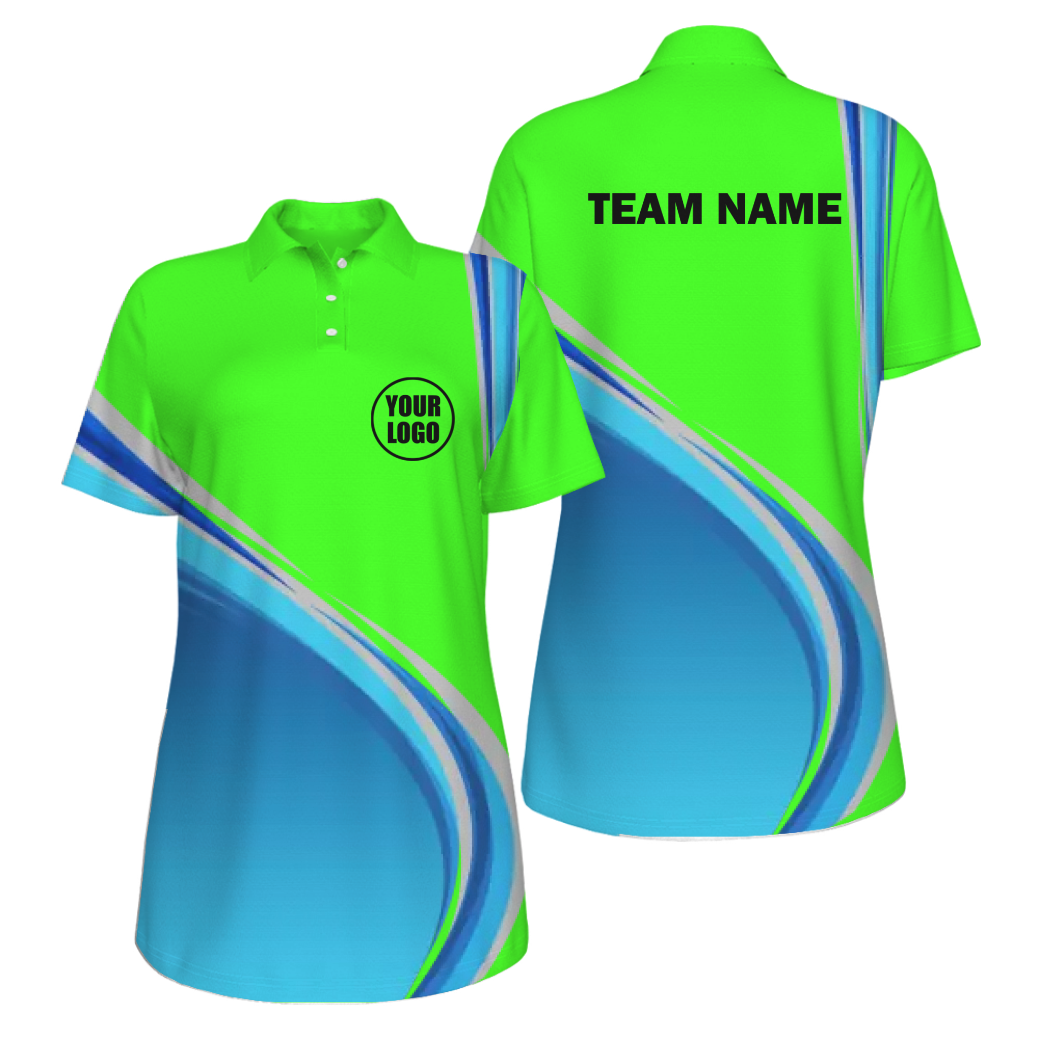 Picklewin Gradient Custom UV Protection Polo Shirt For Women Team