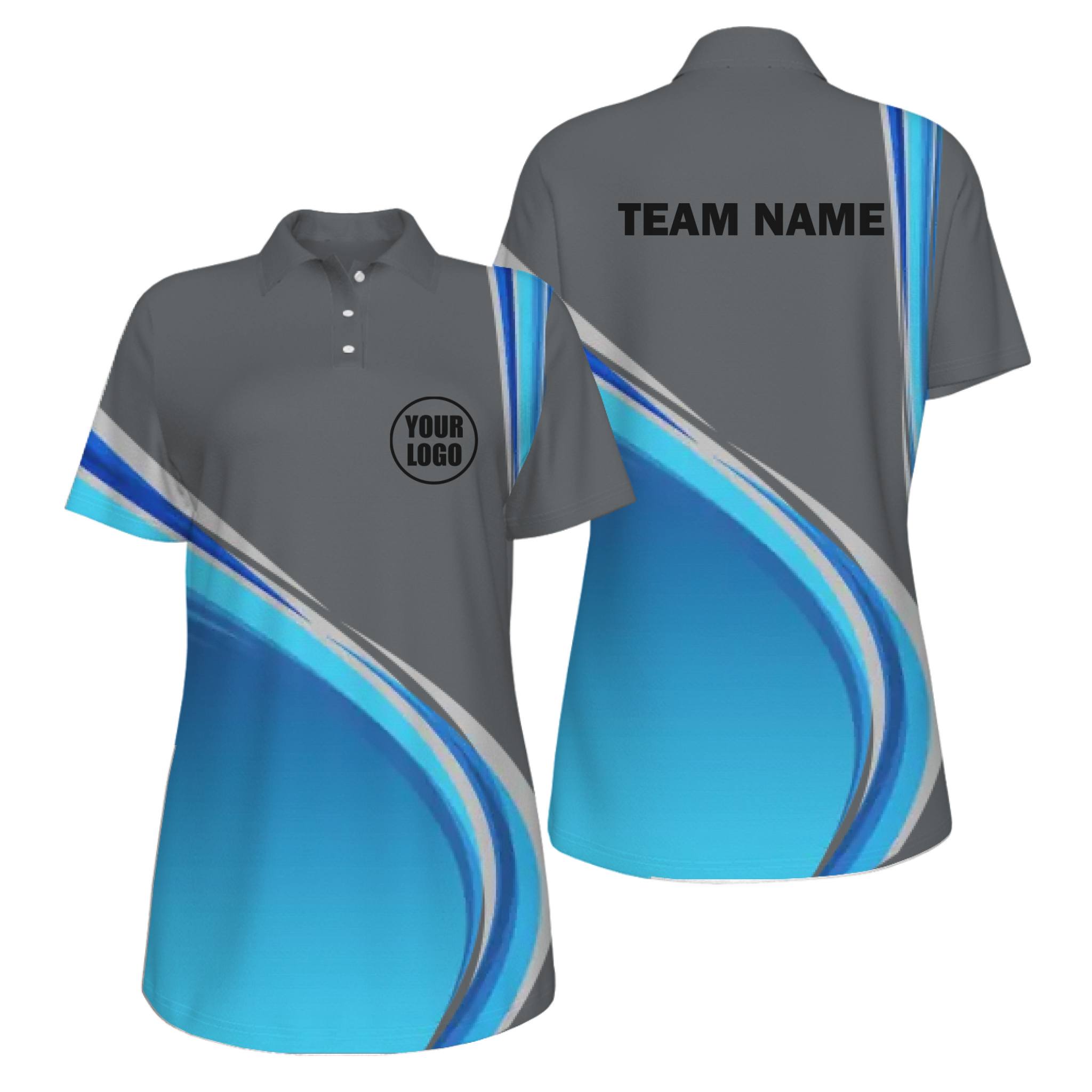 Picklewin Gradient Custom UV Protection Polo Shirt For Women Team