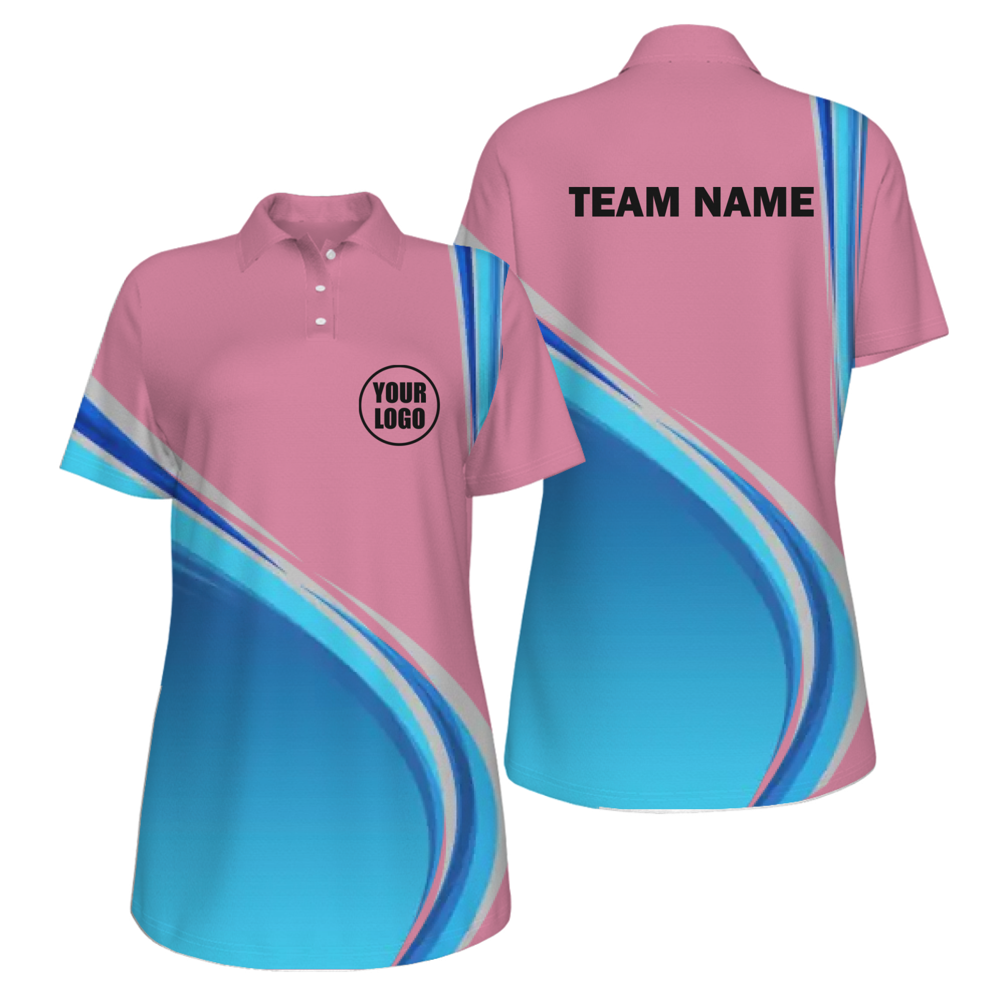 Picklewin Gradient Custom UV Protection Polo Shirt For Women Team