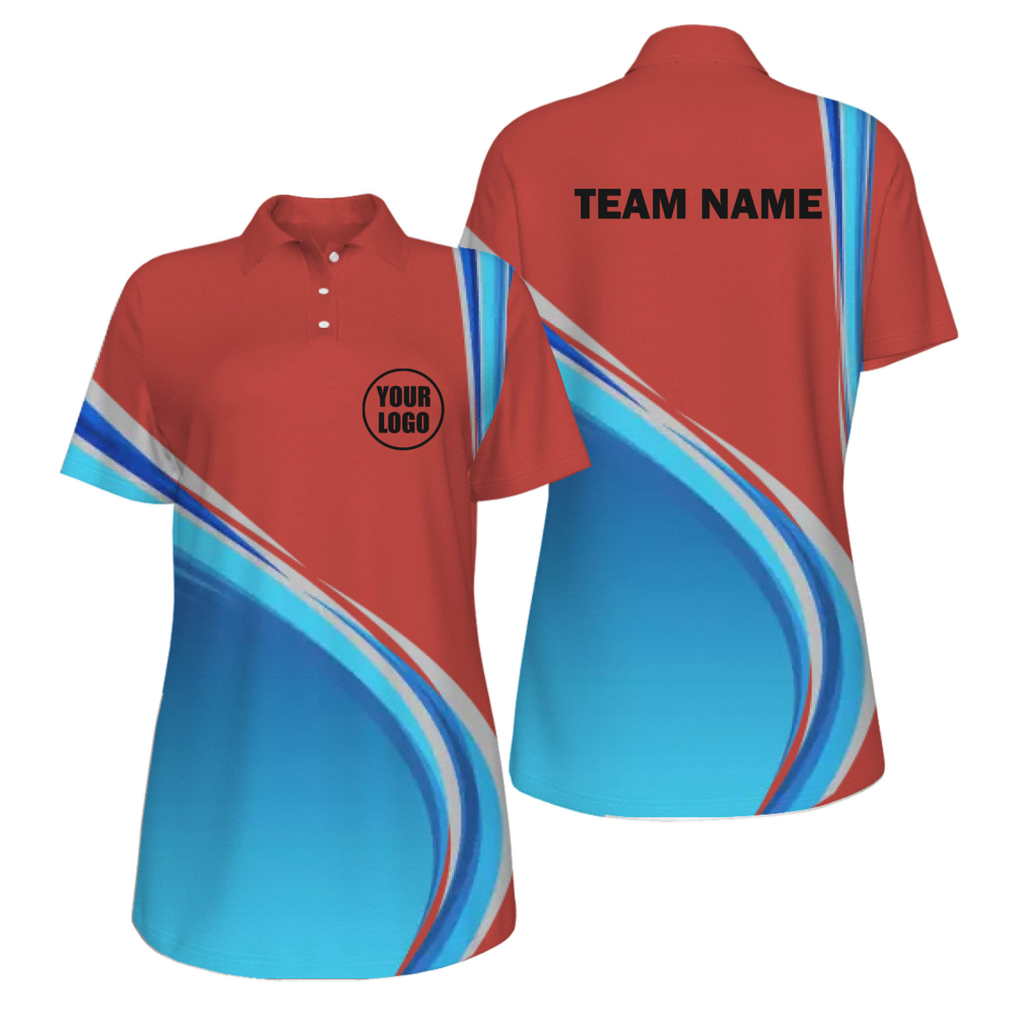 Picklewin Gradient Custom UV Protection Polo Shirt For Women Team