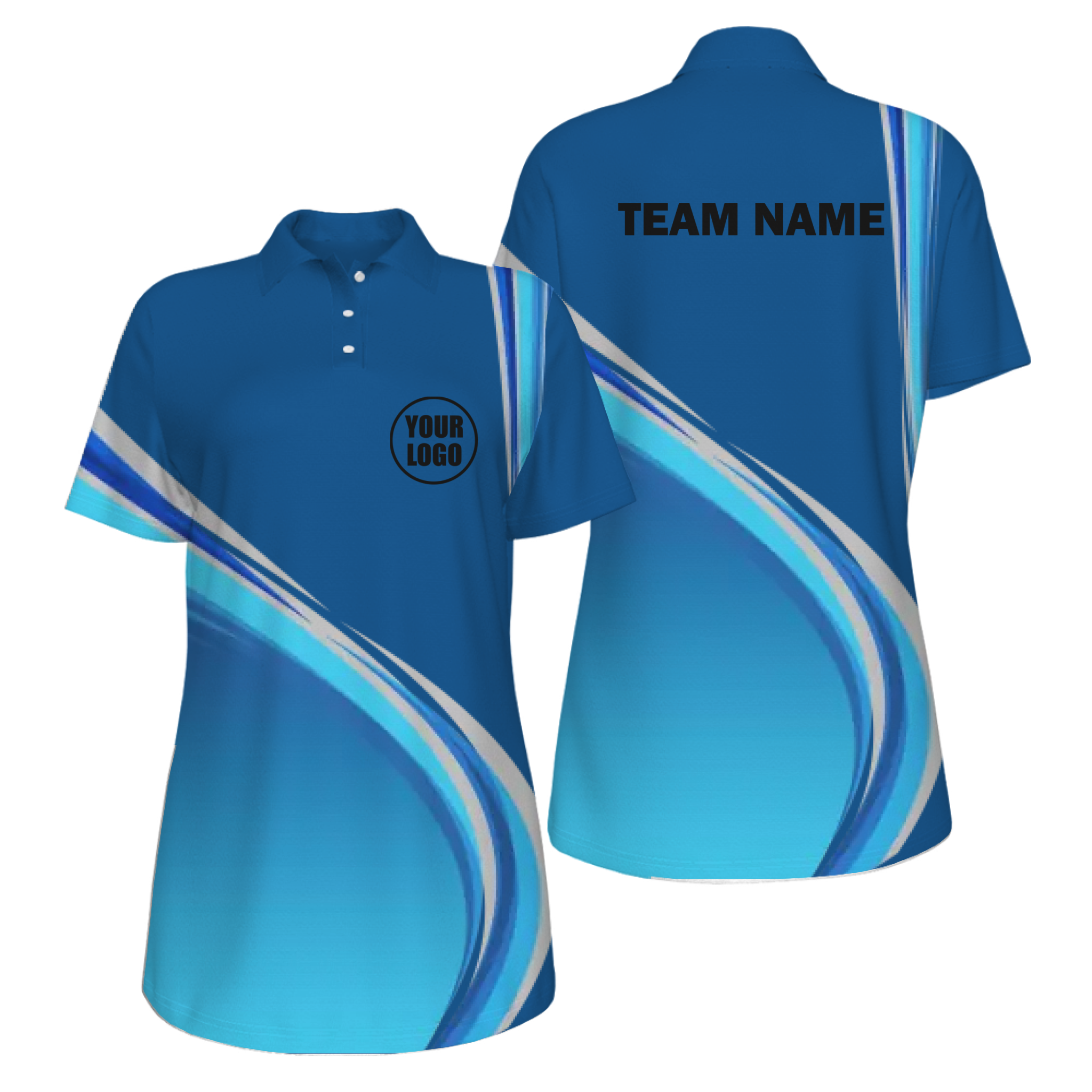 Picklewin Gradient Custom UV Protection Polo Shirt For Women Team