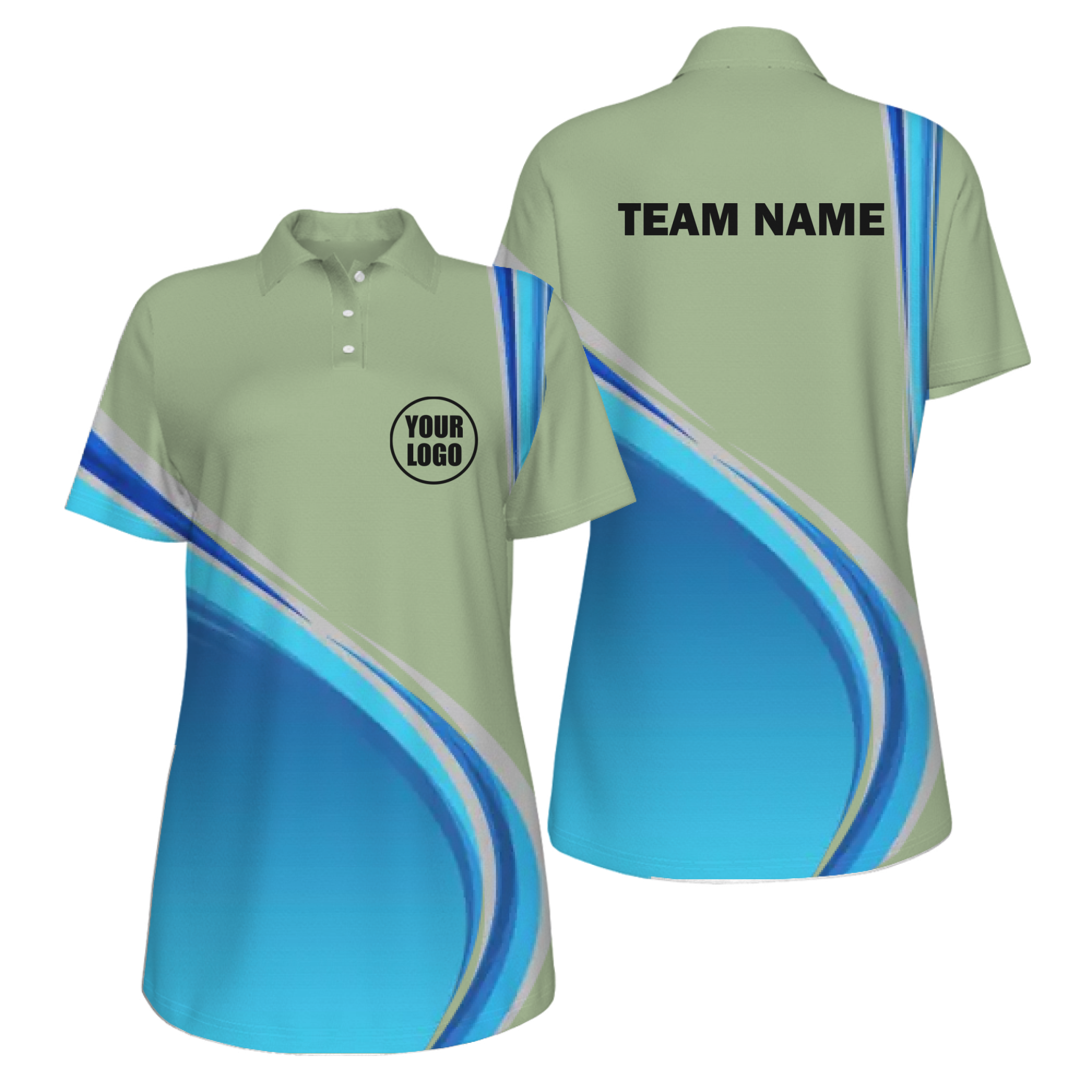 Picklewin Gradient Custom UV Protection Polo Shirt For Women Team
