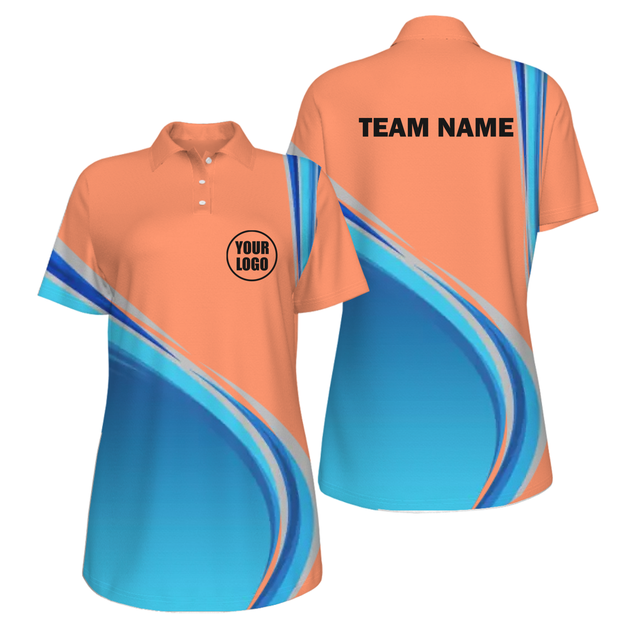 Picklewin Gradient Custom UV Protection Polo Shirt For Women Team