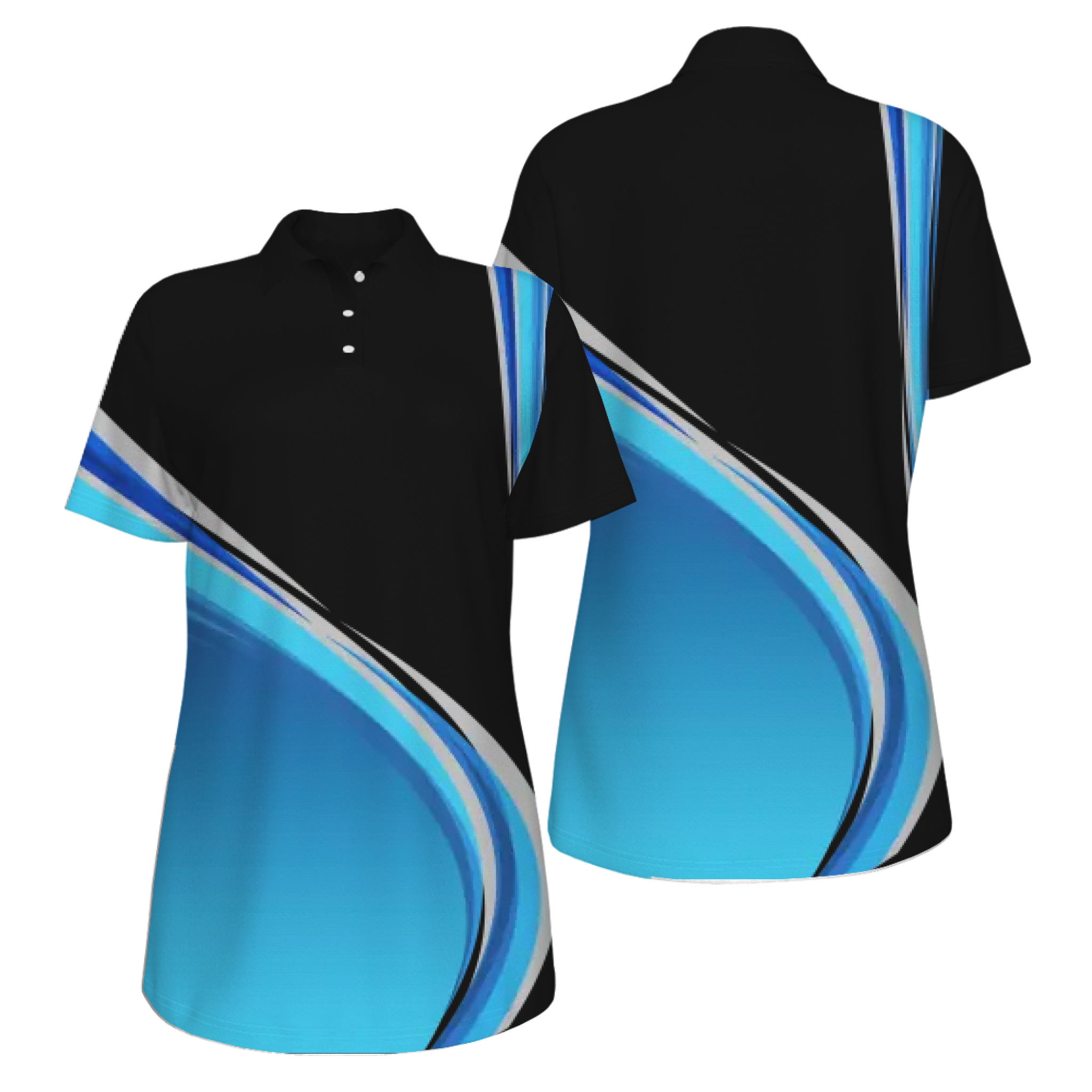 Picklewin Gradient Custom UV Protection Polo Shirt For Women Team