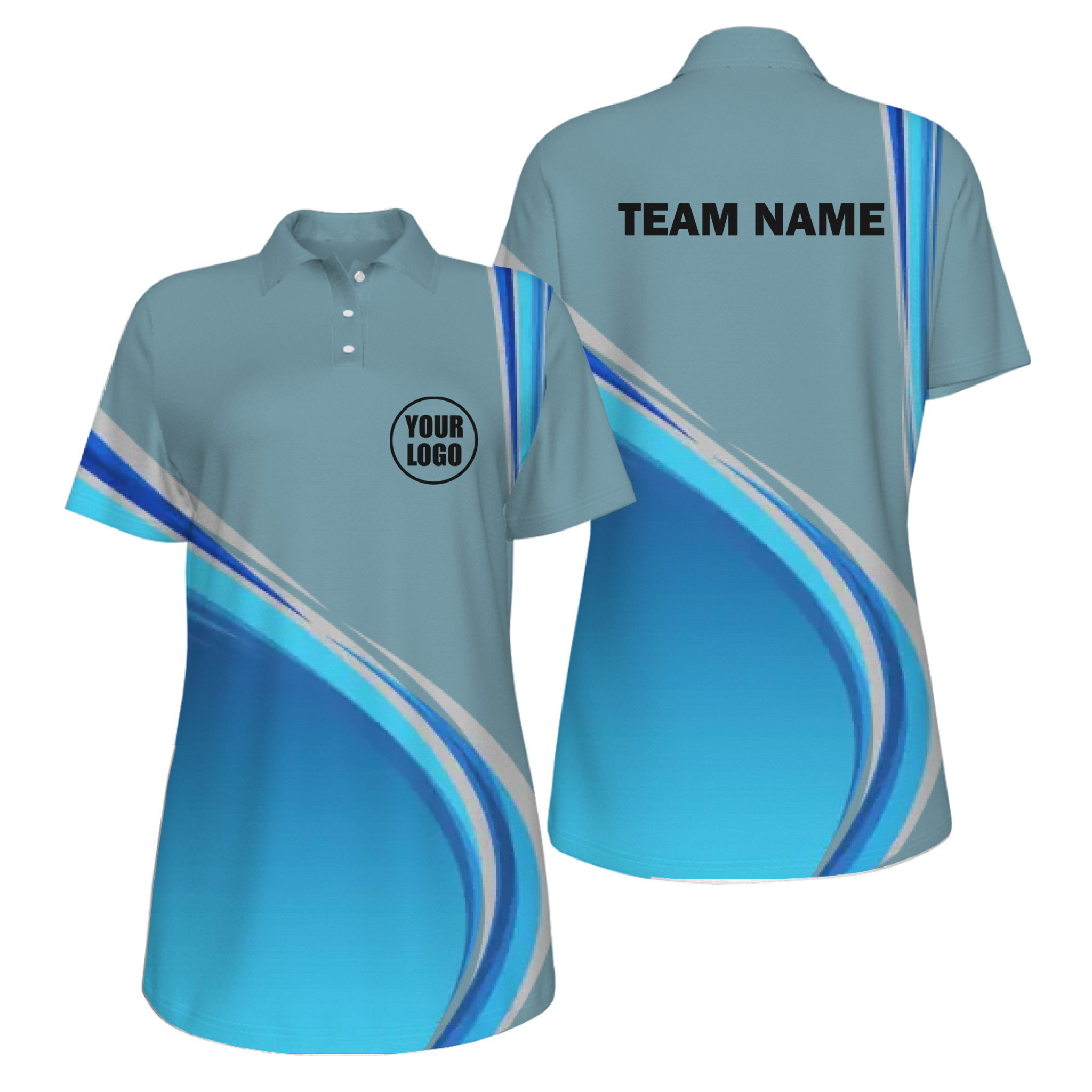 Picklewin Gradient Custom UV Protection Polo Shirt For Women Team