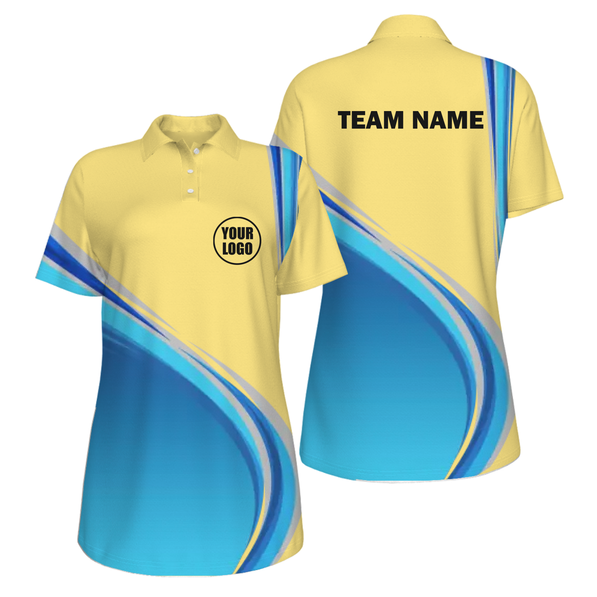 Picklewin Gradient Custom UV Protection Polo Shirt For Women Team