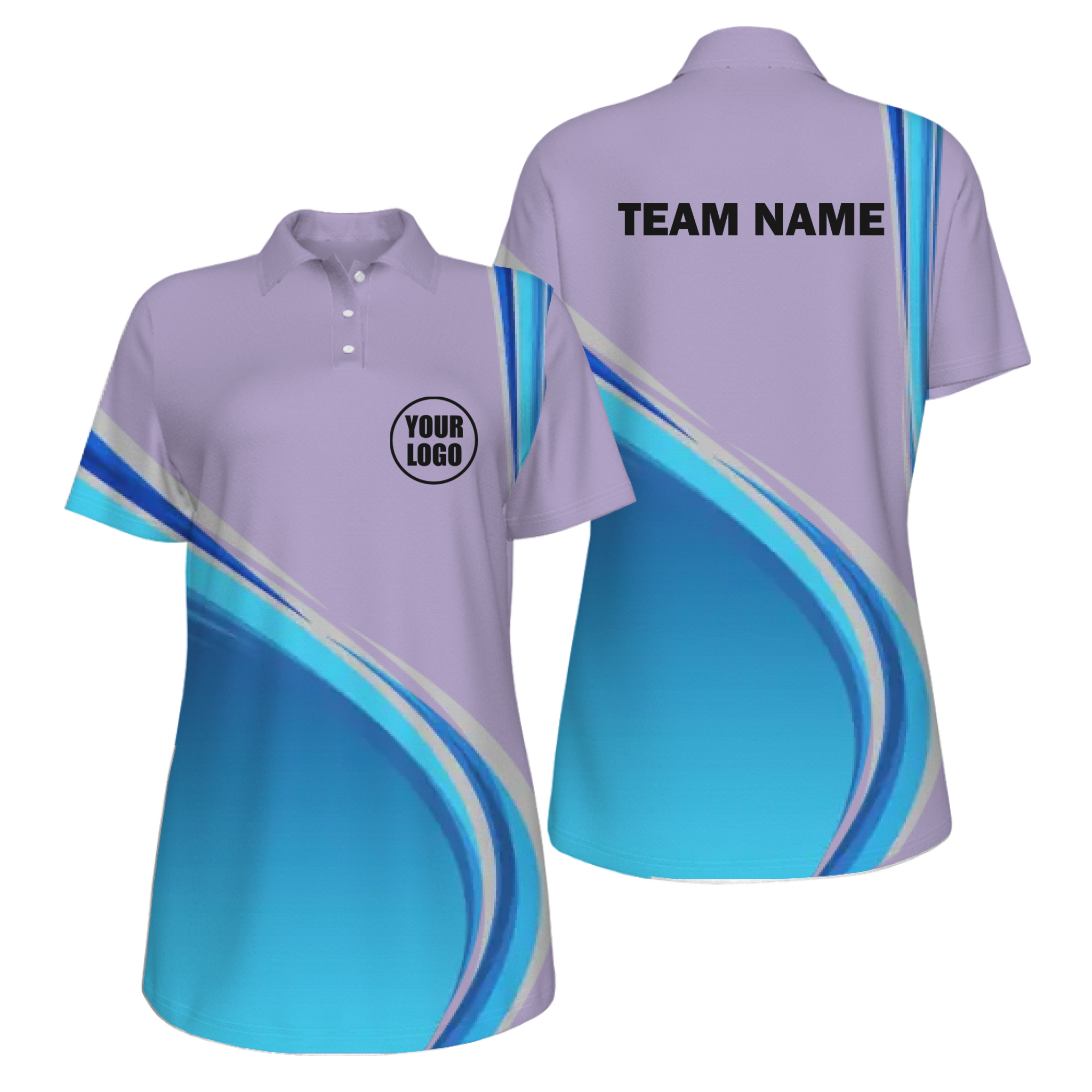 Picklewin Gradient Custom UV Protection Polo Shirt For Women Team