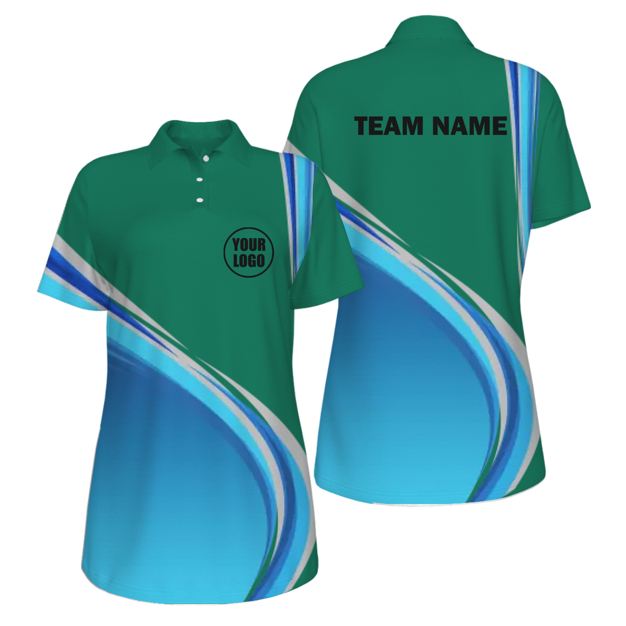 Picklewin Gradient Custom UV Protection Polo Shirt For Women Team